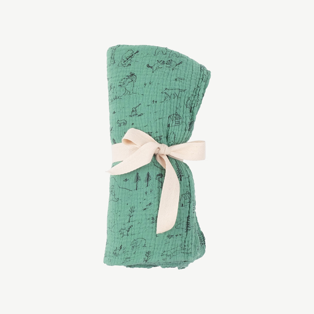 'the story' malachite green swaddle