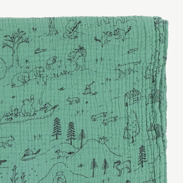 'the story' malachite green swaddle