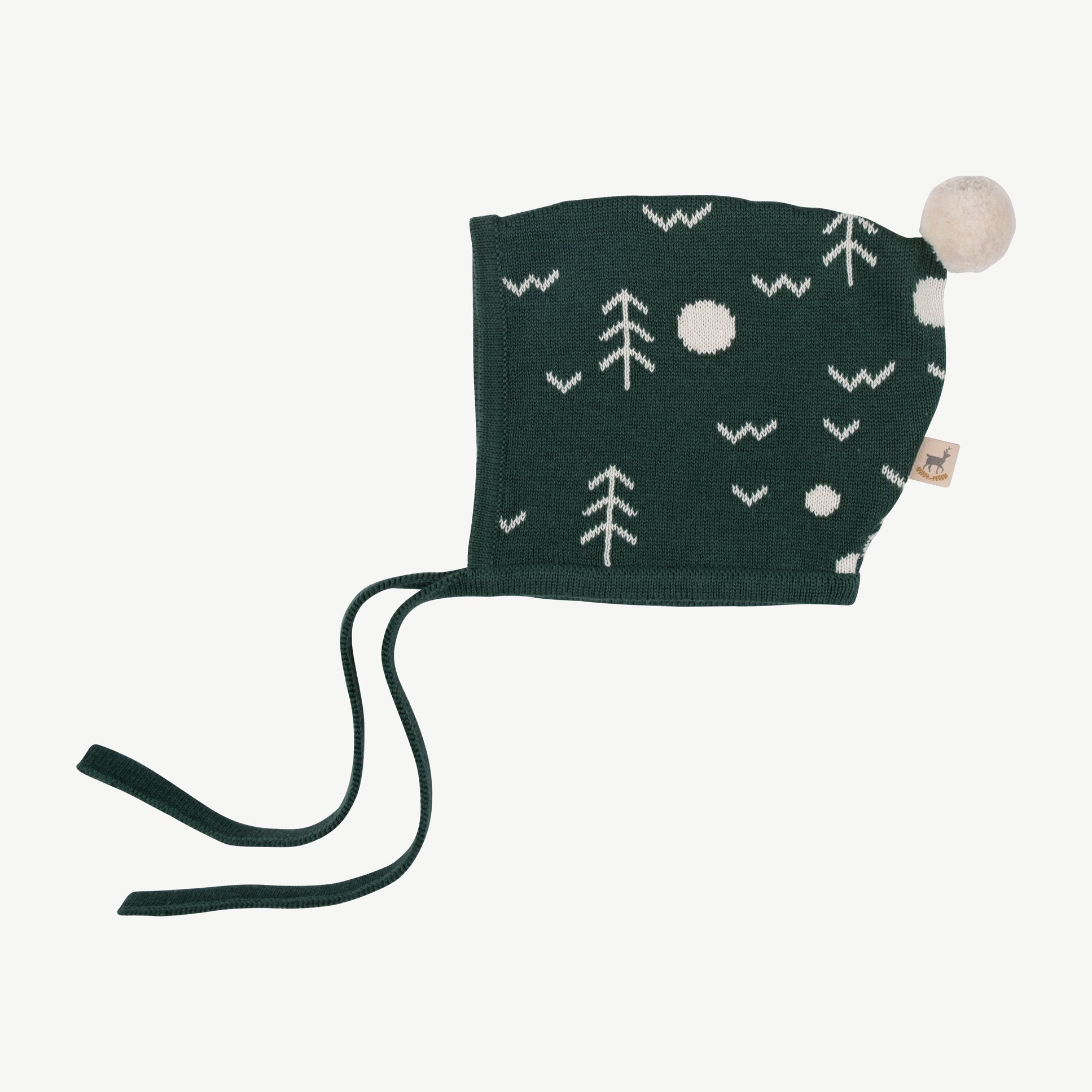 'the woods' forest green knit bonnet