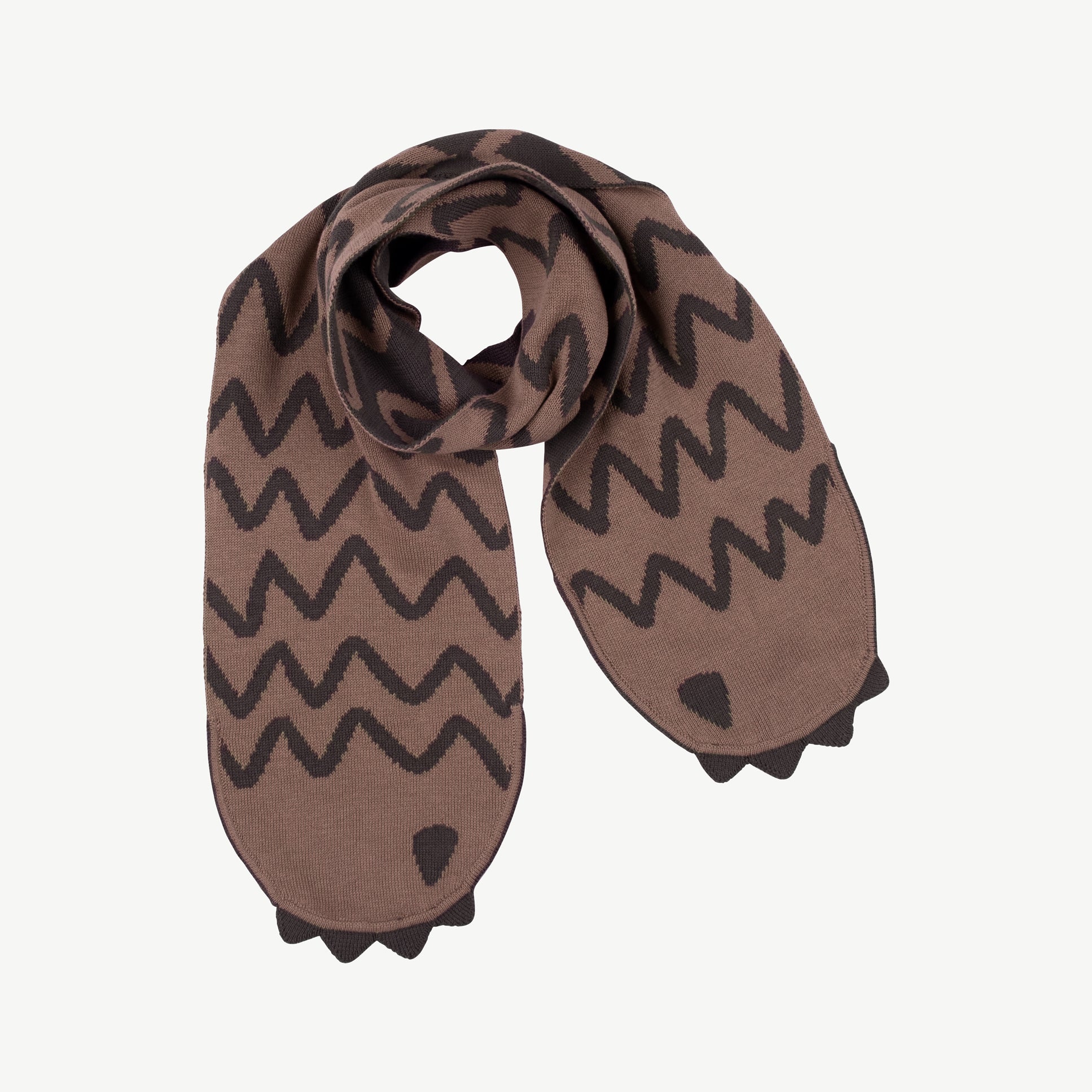 'forest keeper' light taupe knit scarf