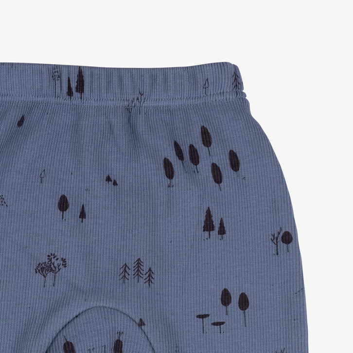 'the woods' blue mirage rib legging