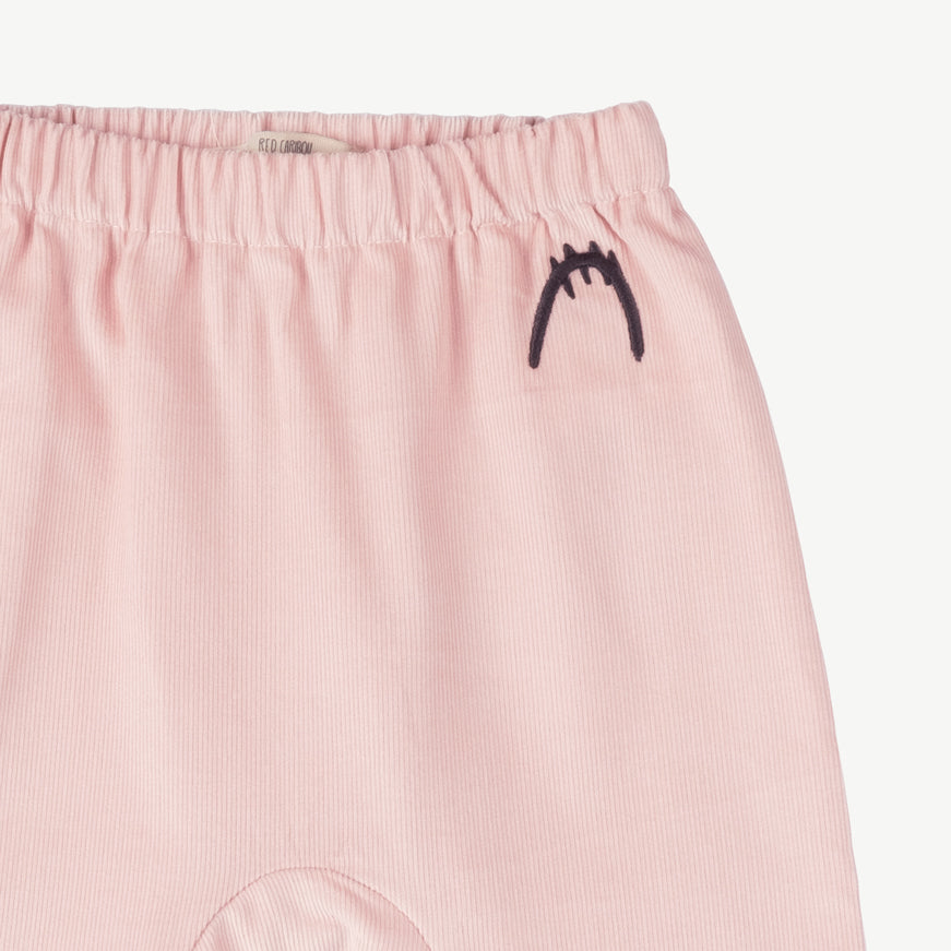'tiny paw' cameo rose corduroy pants
