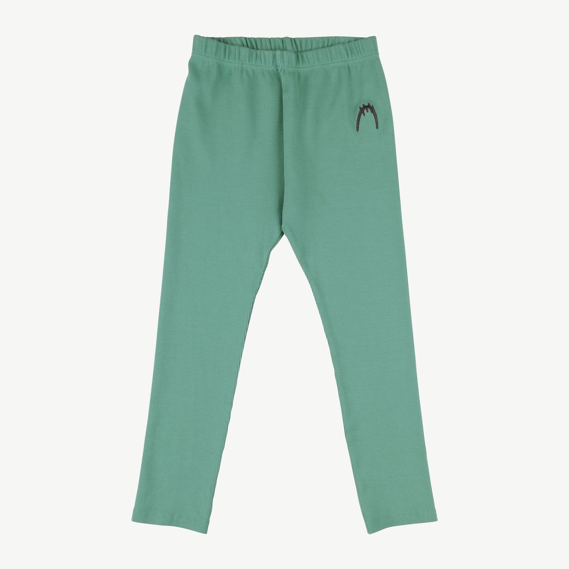'tiny paw' malachite green rib legging