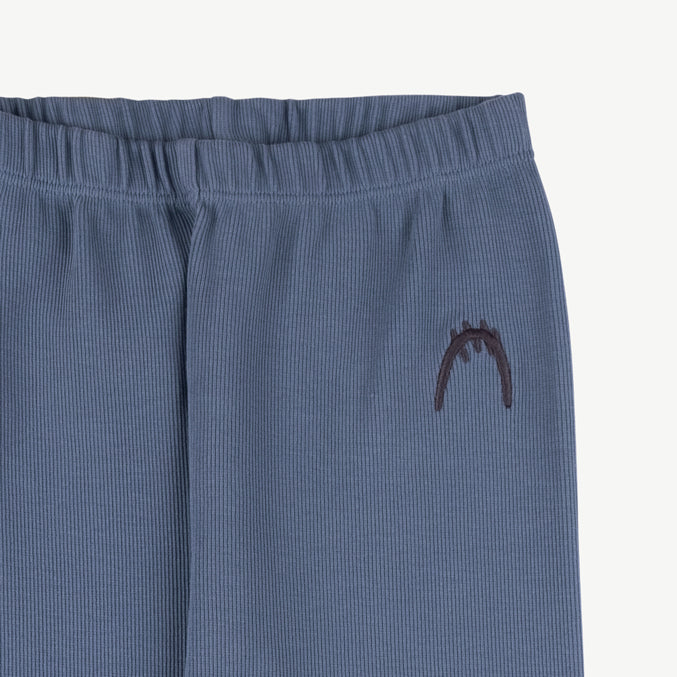 'tiny paw' blue mirage rib legging