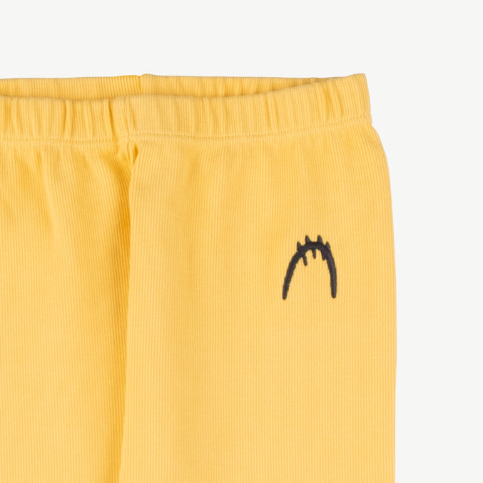 'tiny paw' cornsilk rib legging