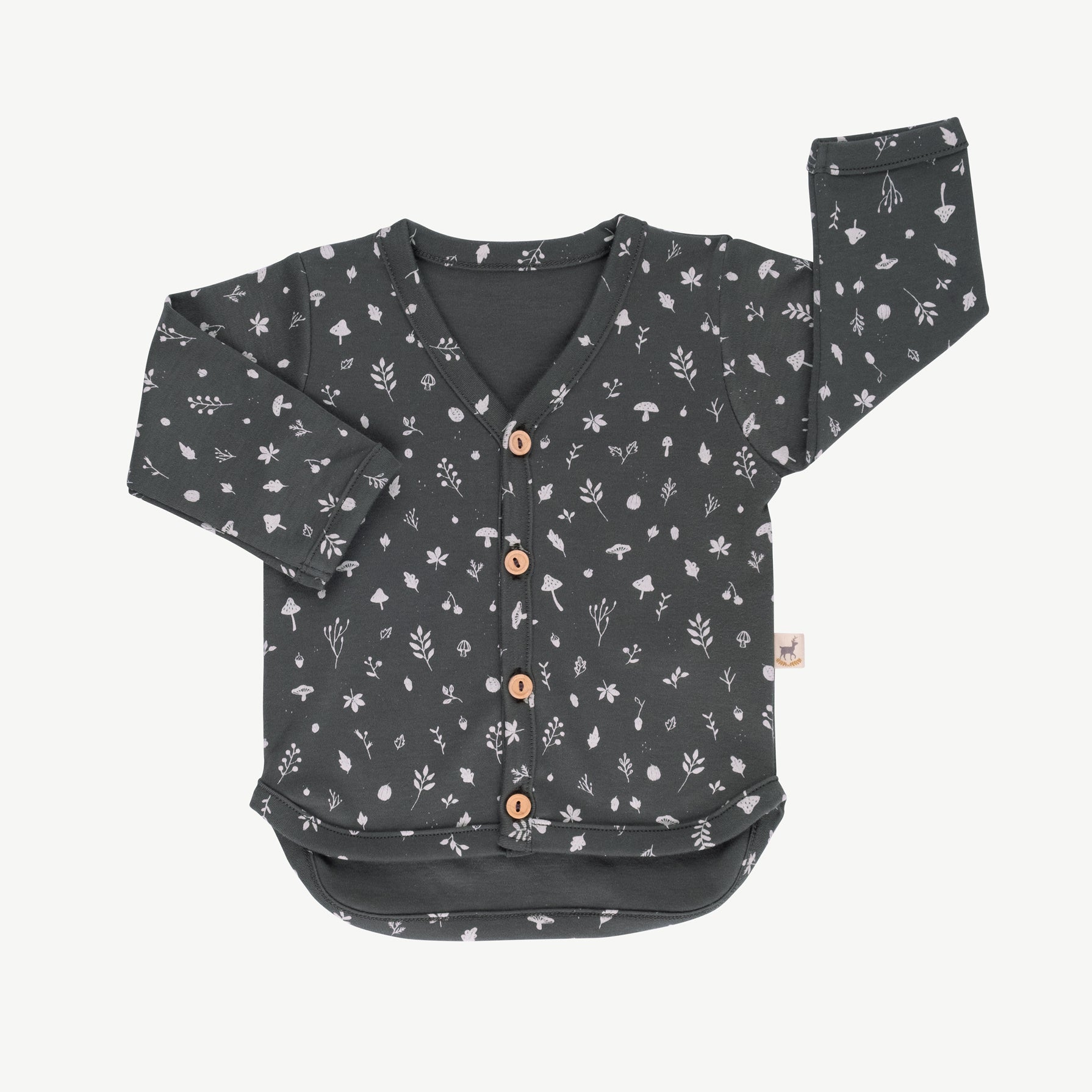 'woodland flora' dark shadow cardigan