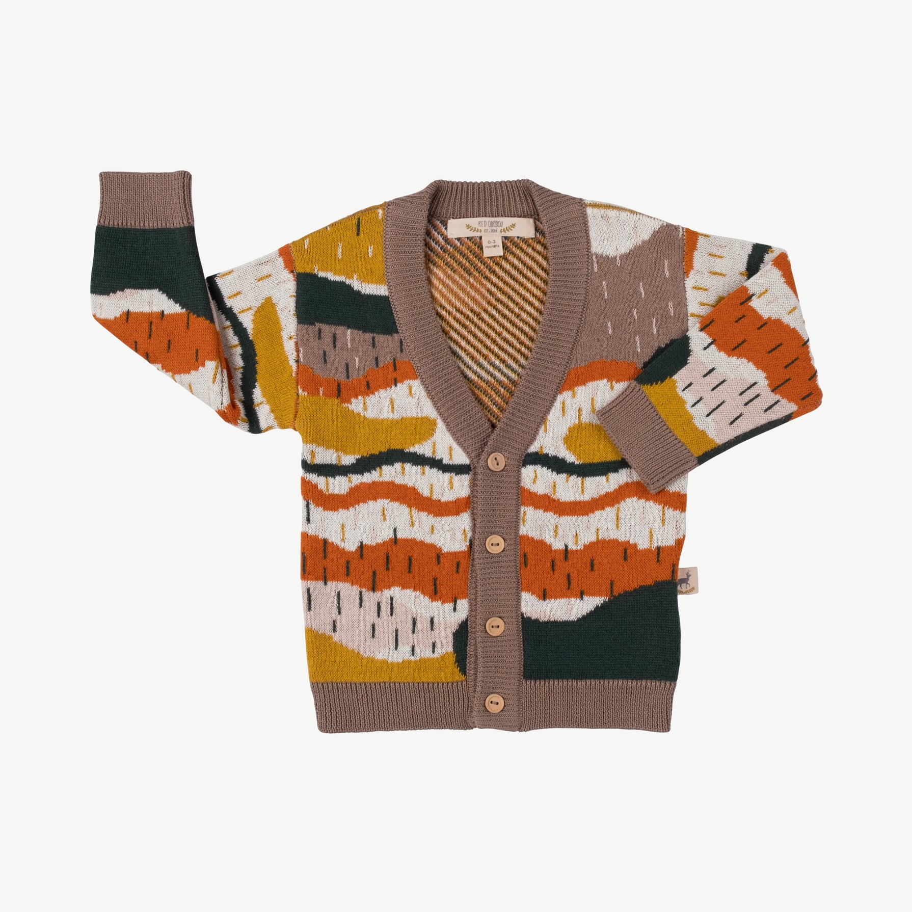 'redwoods' light taupe knit cardigan