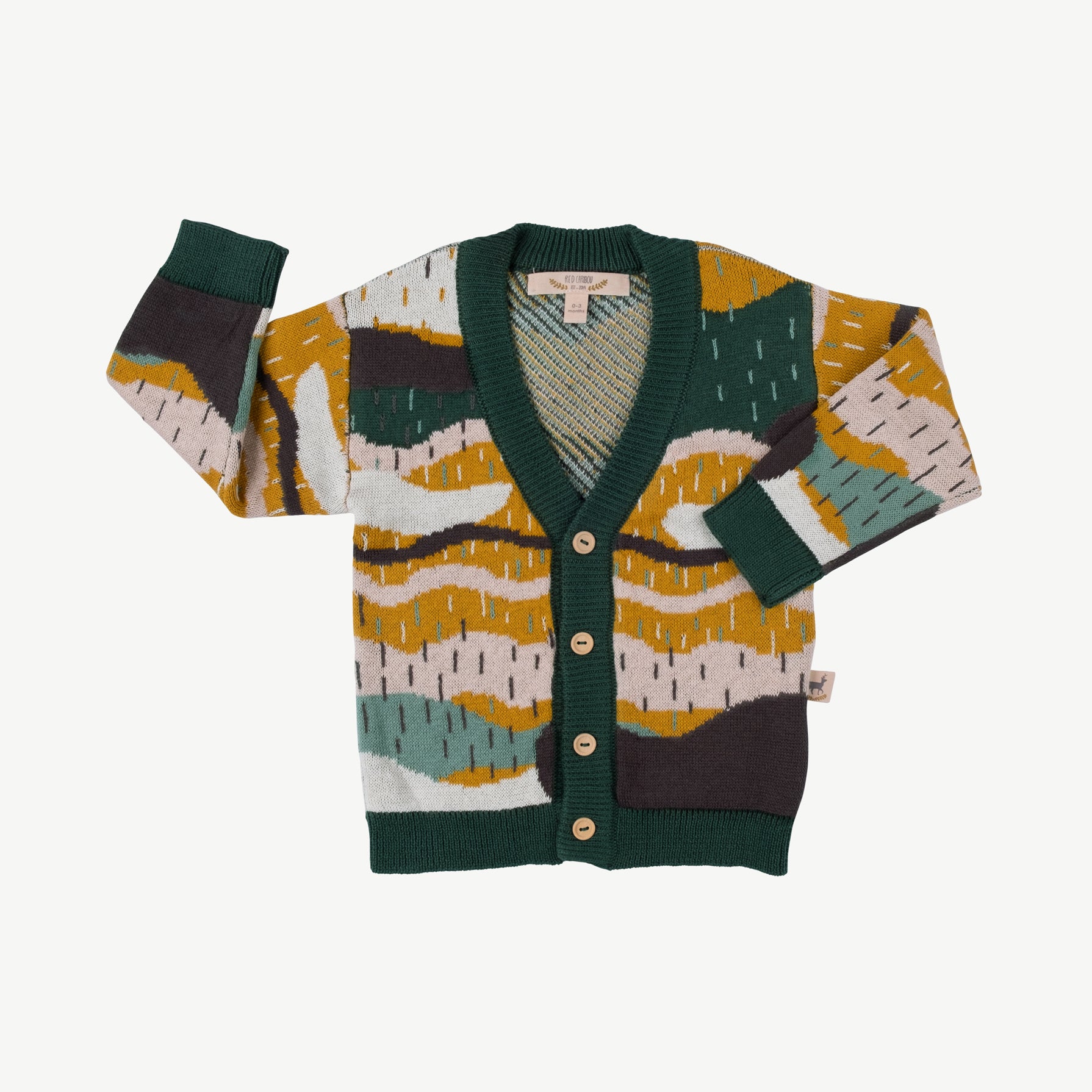 'redwoods' forest green knit cardigan