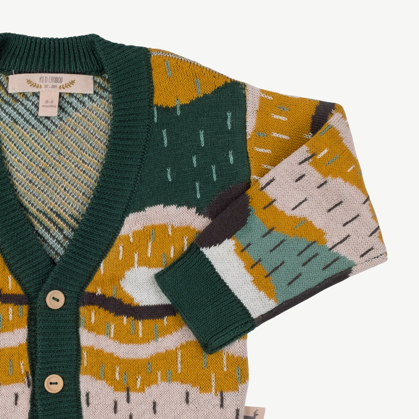 'redwoods' forest green knit cardigan