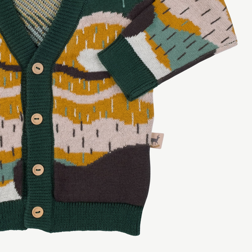 'redwoods' forest green knit cardigan