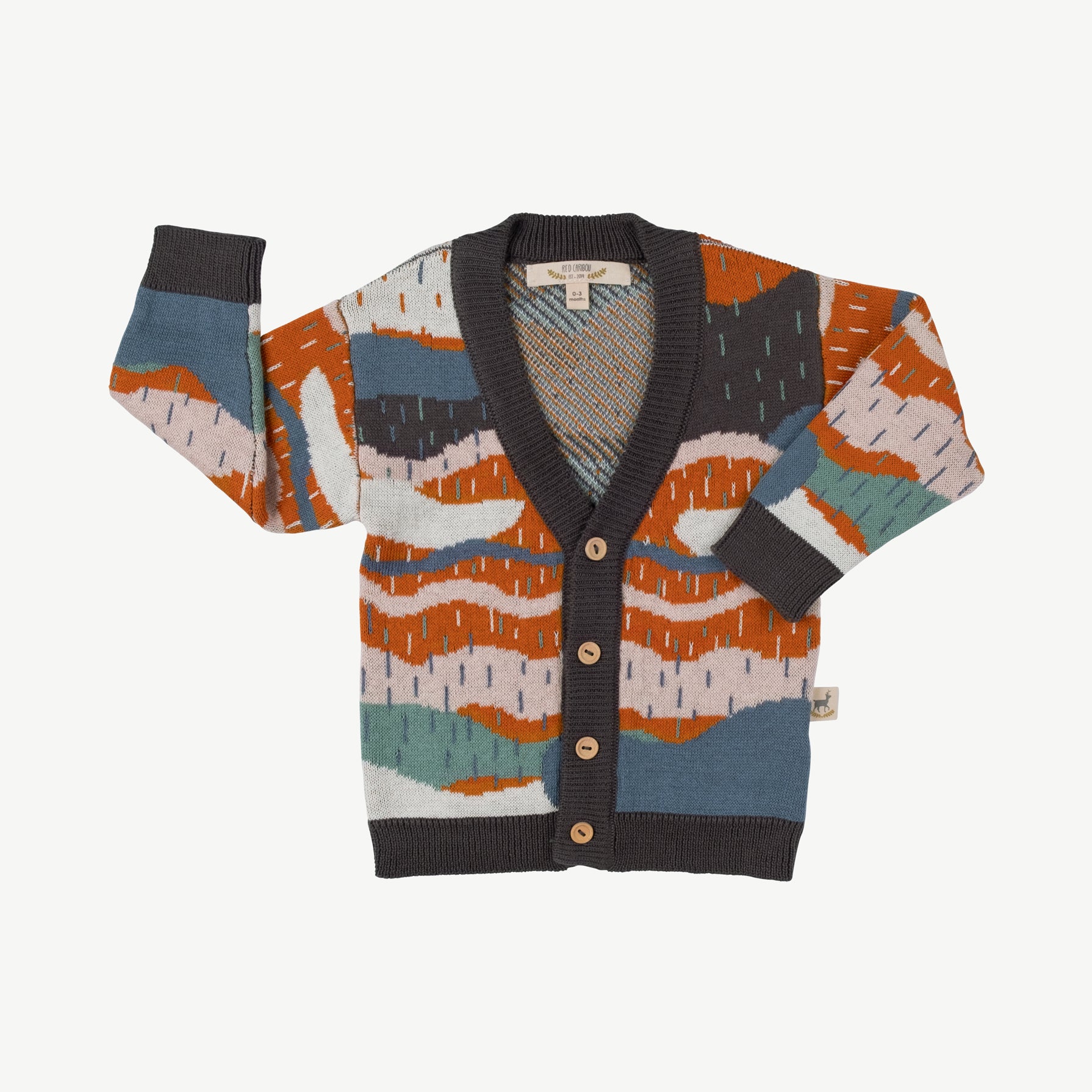 'redwoods' dark shadow knit cardigan