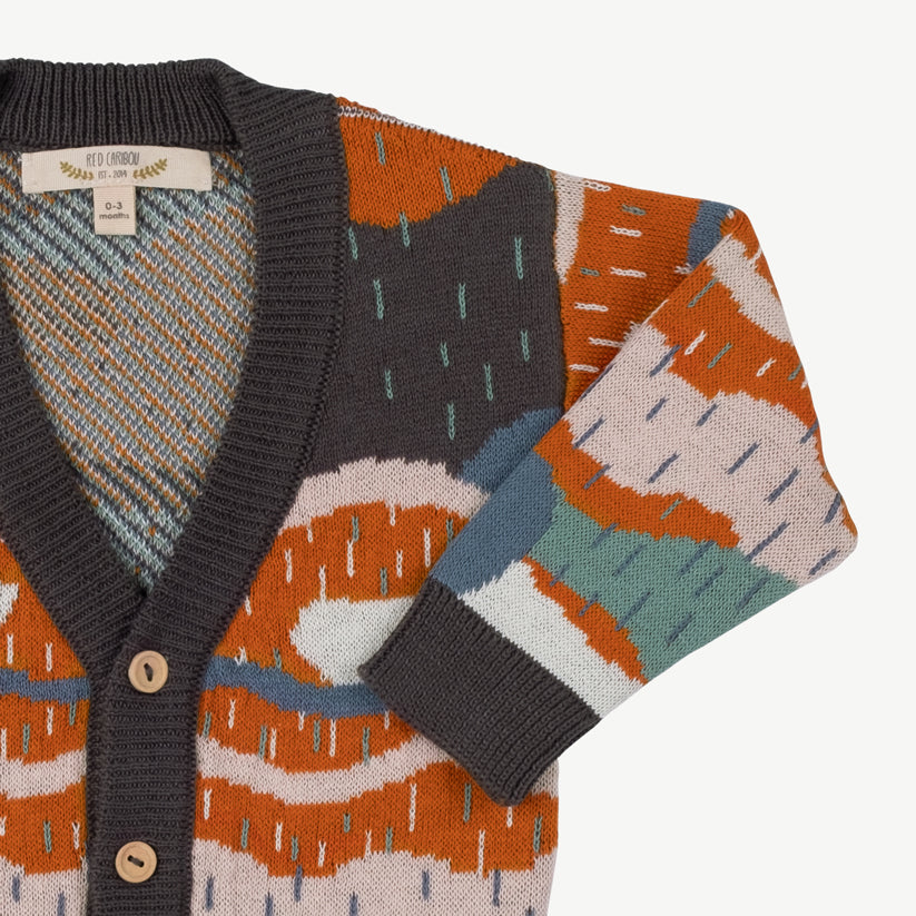'redwoods' dark shadow knit cardigan