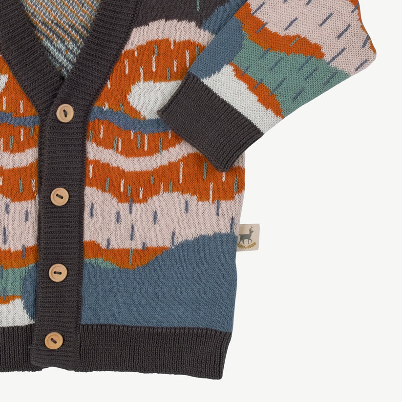 'redwoods' dark shadow knit cardigan