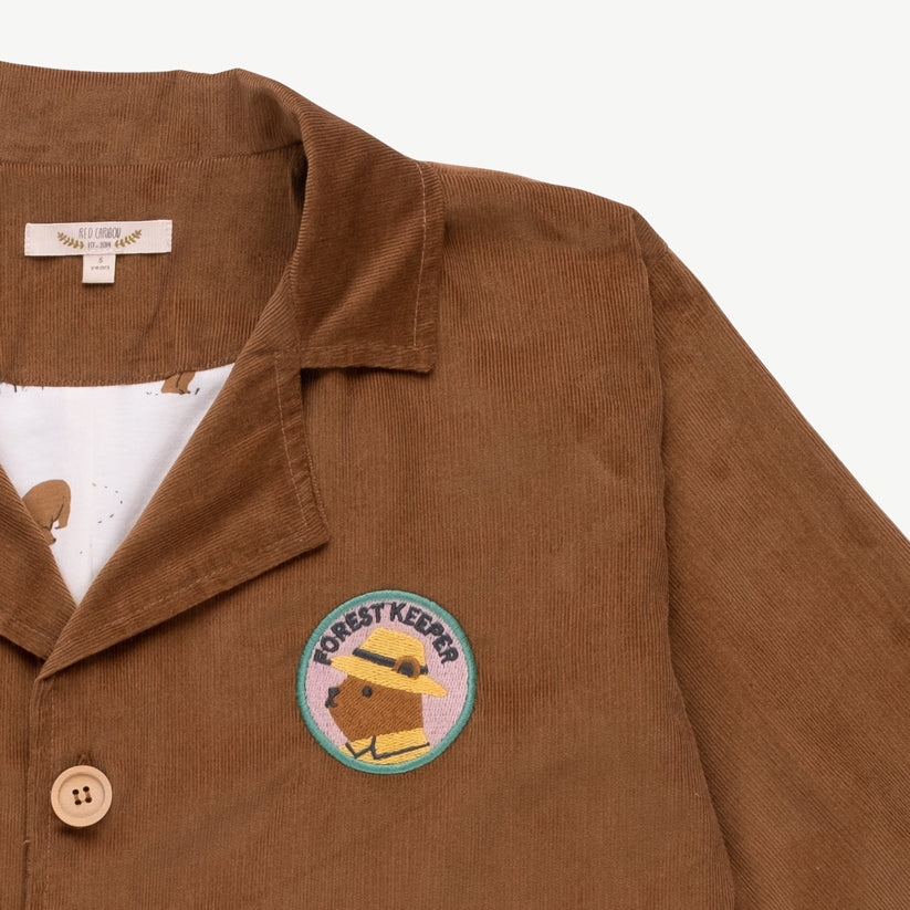 'forest keeper' tobaco brown corduroy coat