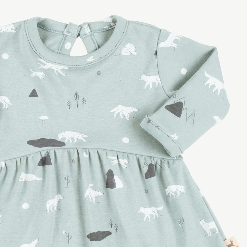 'guardian wolves' gray mist dress