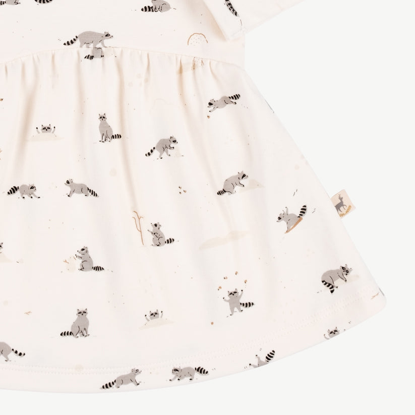 'frolicsome raccoons' sea salt dress