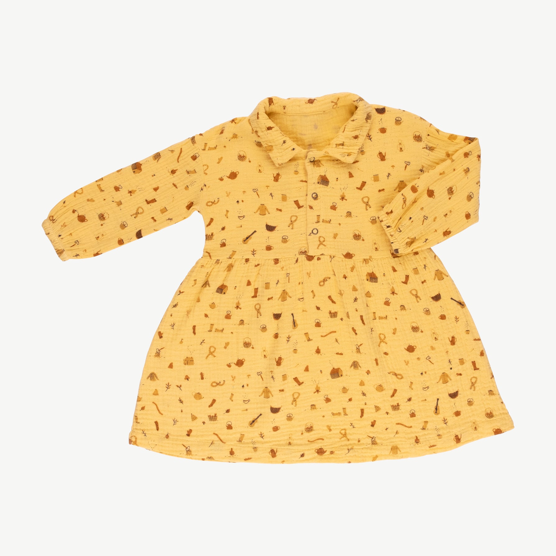 'winter essentials' cornsilk muslin dress