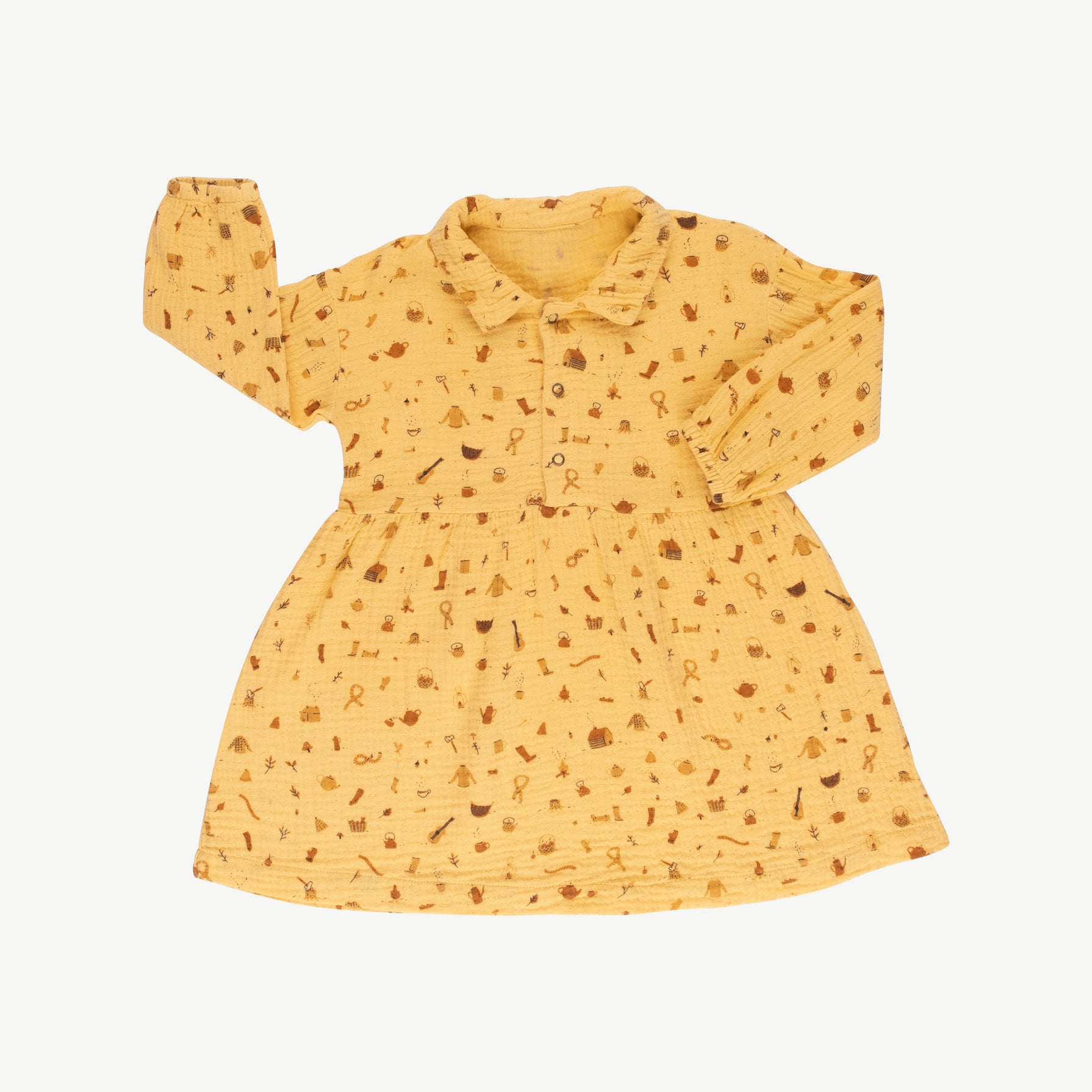 'winter essentials' cornsilk muslin dress