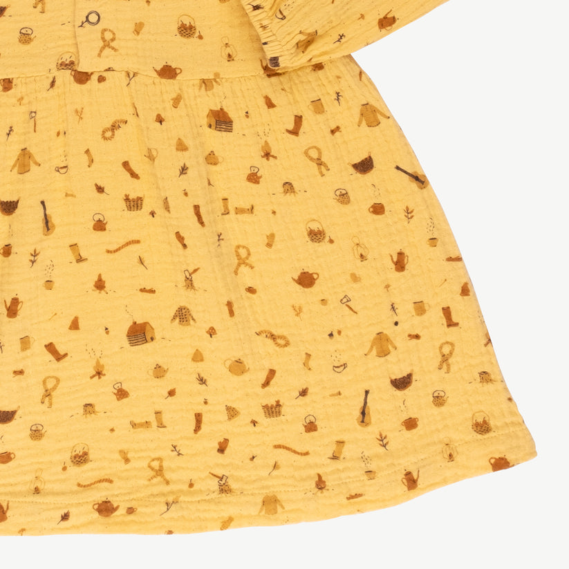 'winter essentials' cornsilk muslin dress