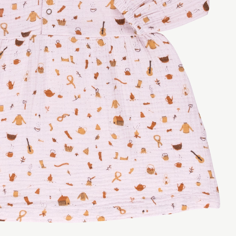 'winter essentials' orchid ice muslin dress