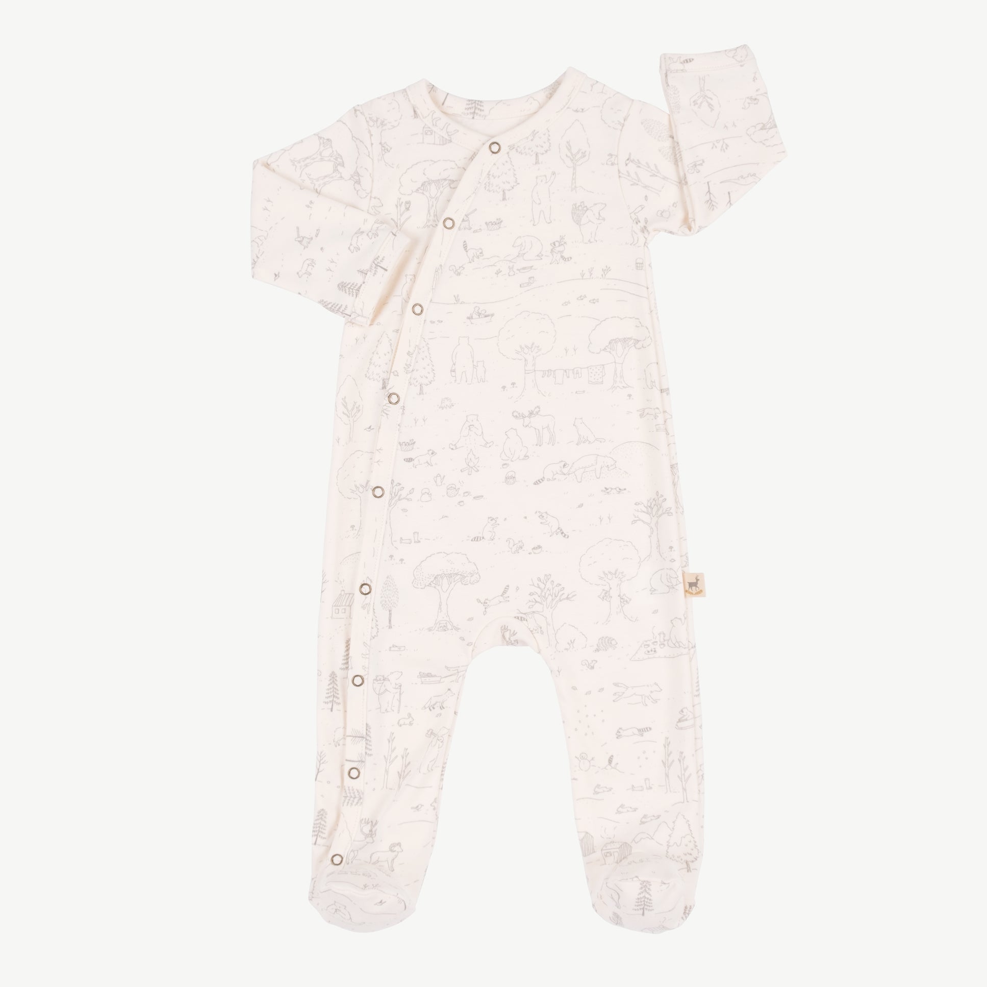 'the story' sea salt footed jumpsuit