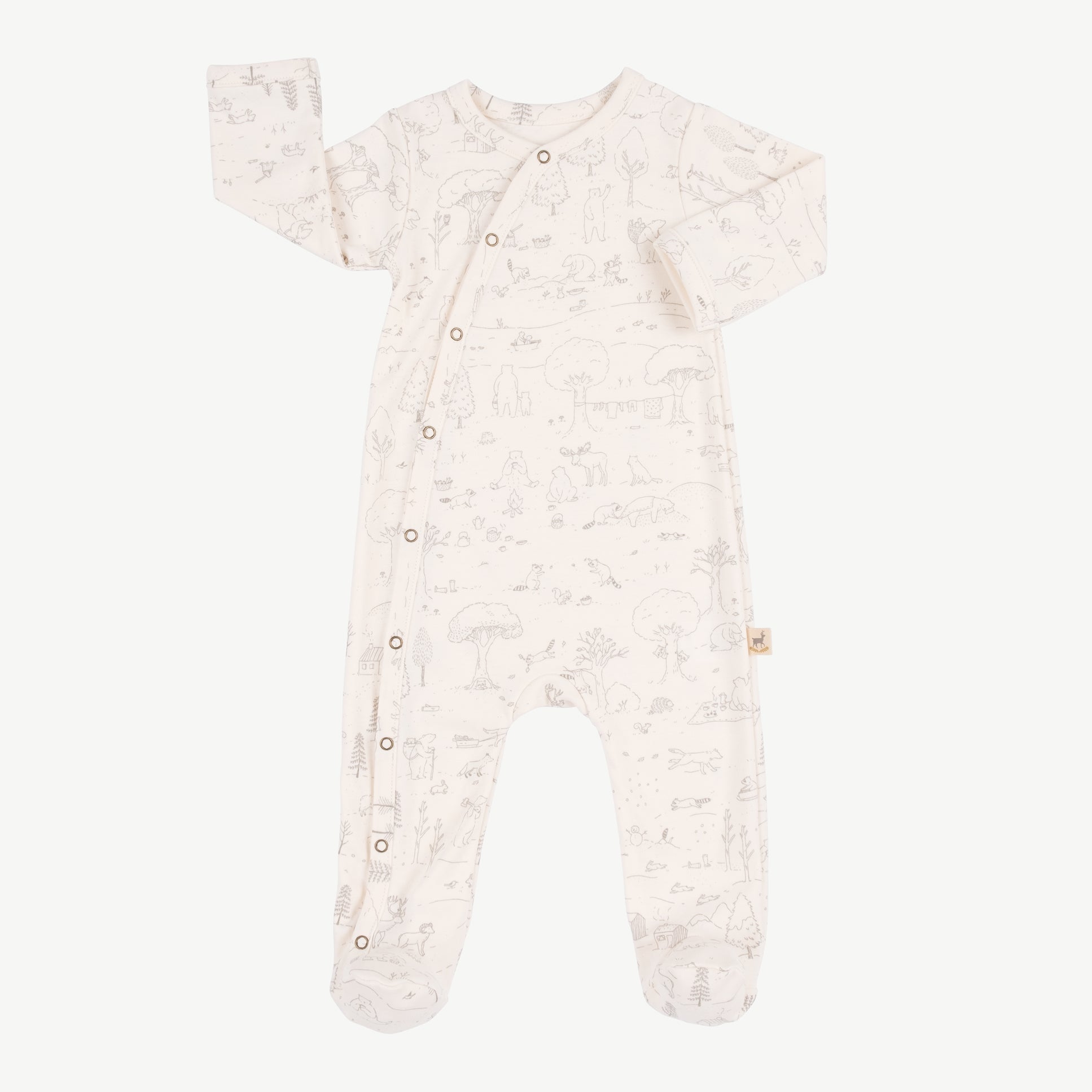 'the story' sea salt footed jumpsuit
