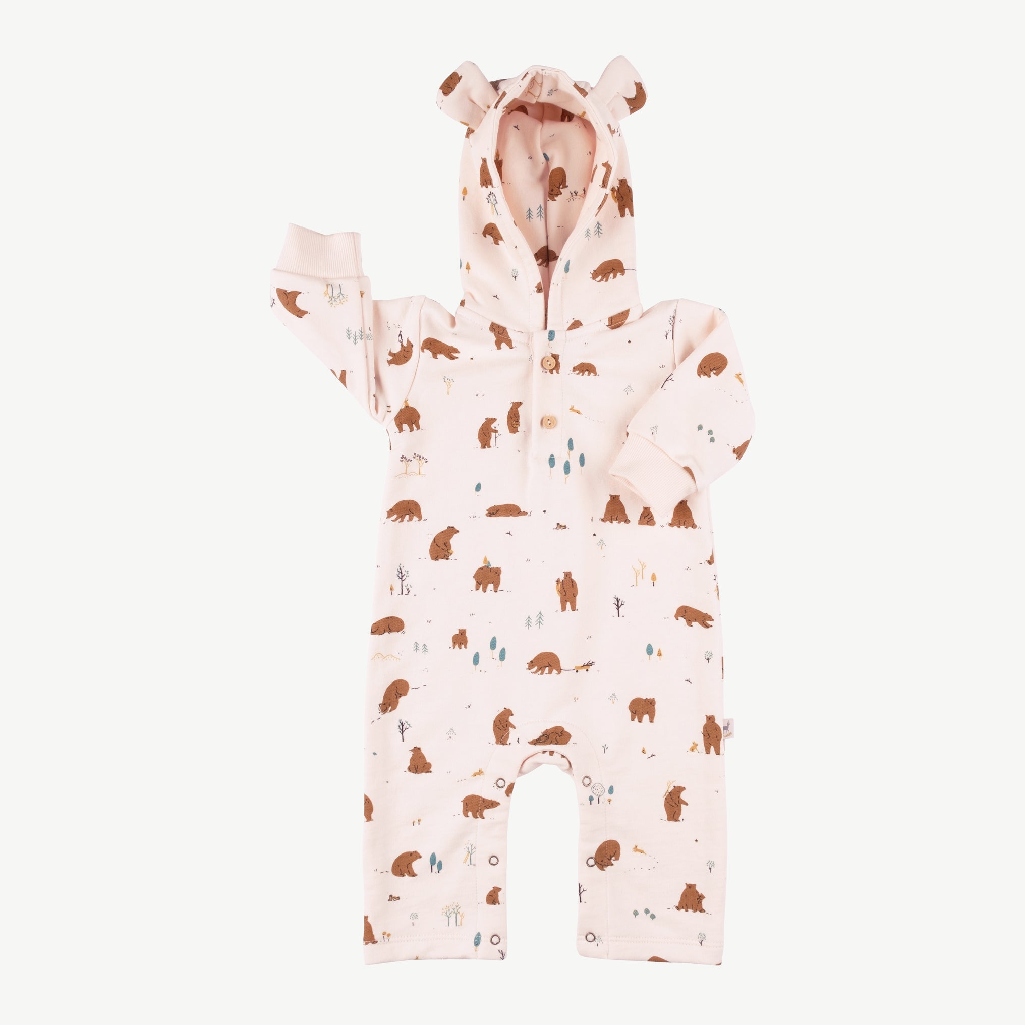 'forester bears' pearl bear french terry jumpsuit