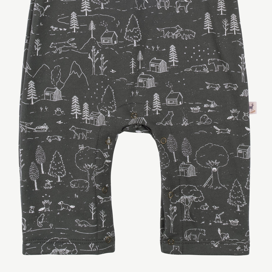 'the story' dark shadow bear french terry jumpsuit