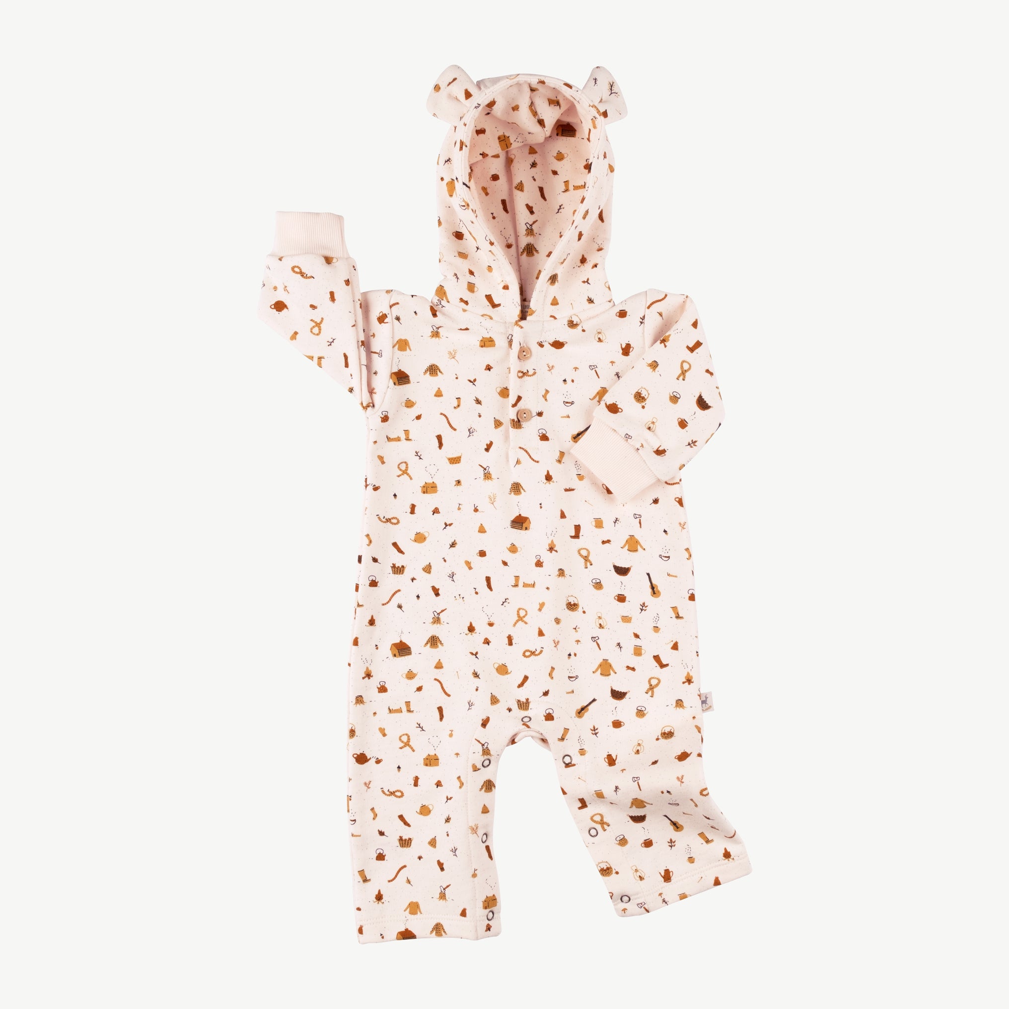 'winter essentials' pearl bear french terry jumpsuit