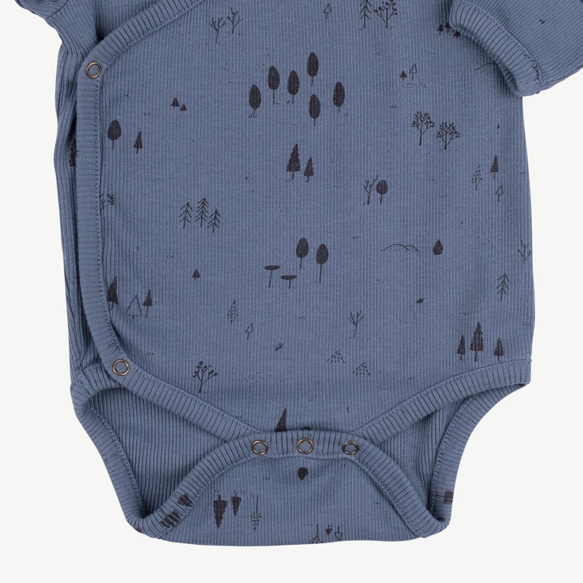 'the woods' blue mirage rib onesie