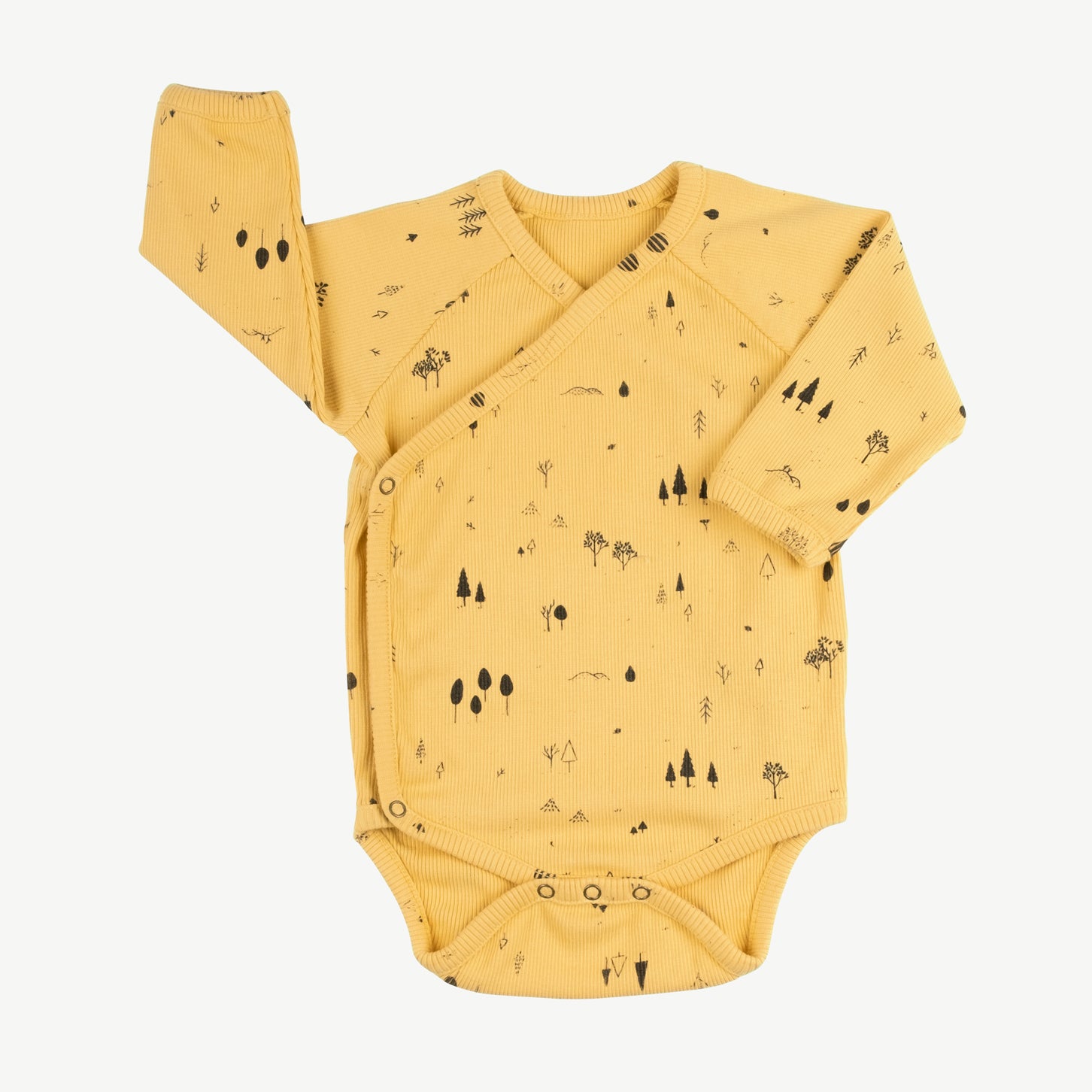 'the woods' cornsilk rib onesie