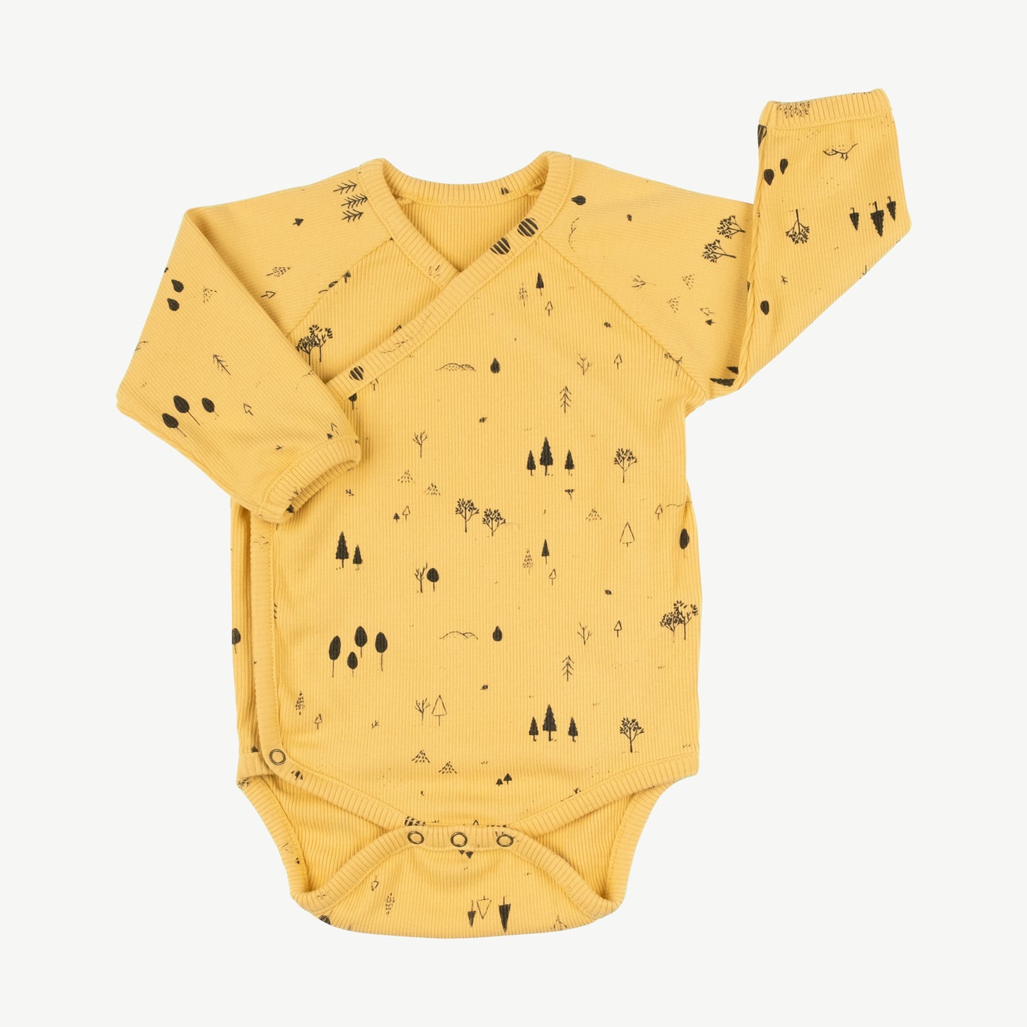 'the woods' cornsilk rib onesie