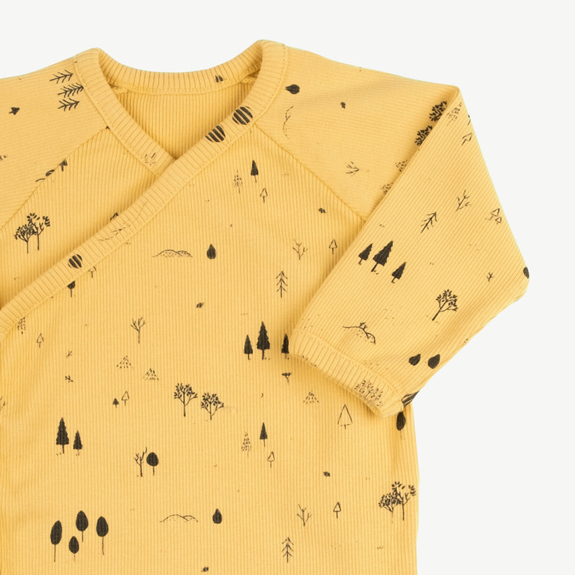 'the woods' cornsilk rib onesie