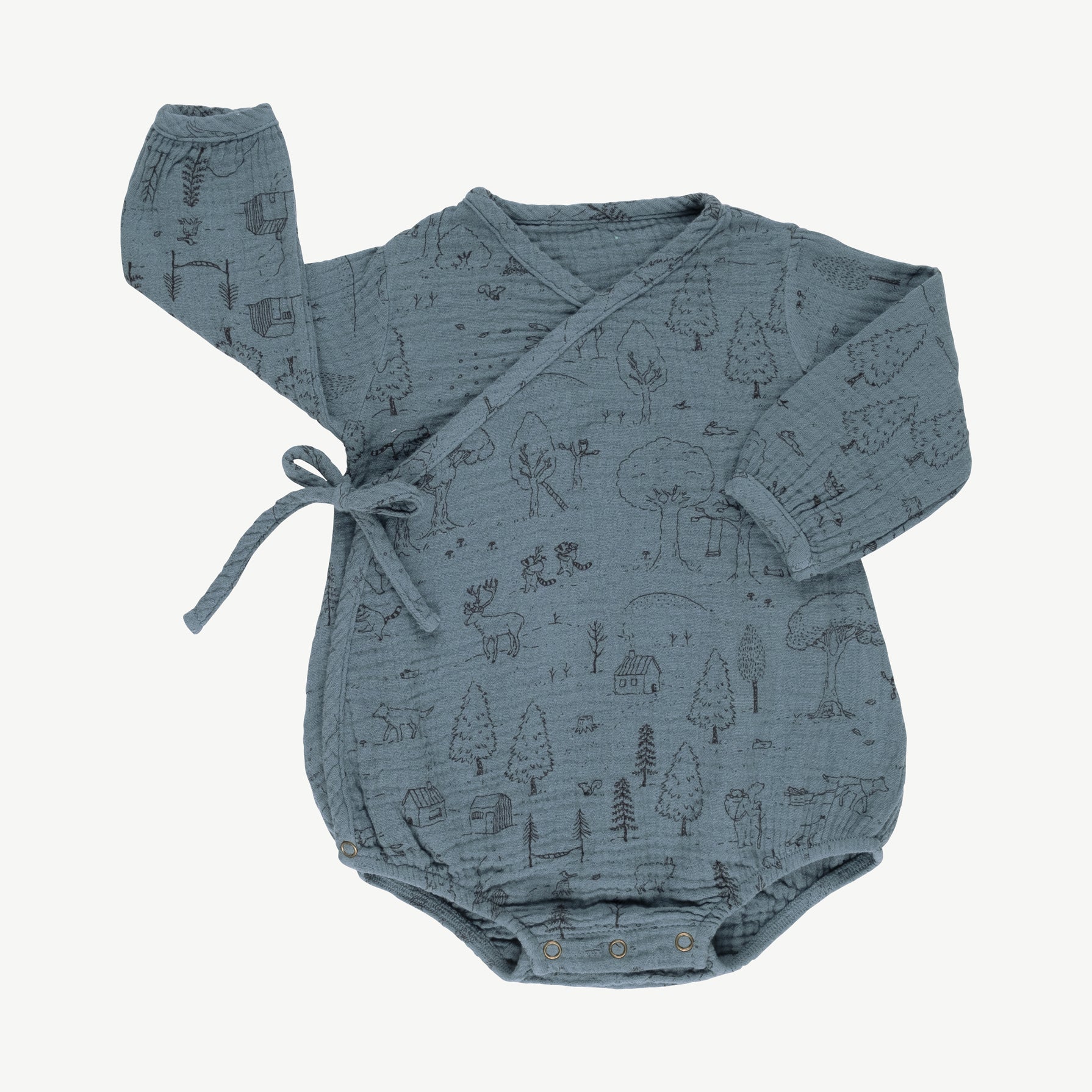 'the story' blue mirage kimono onesie