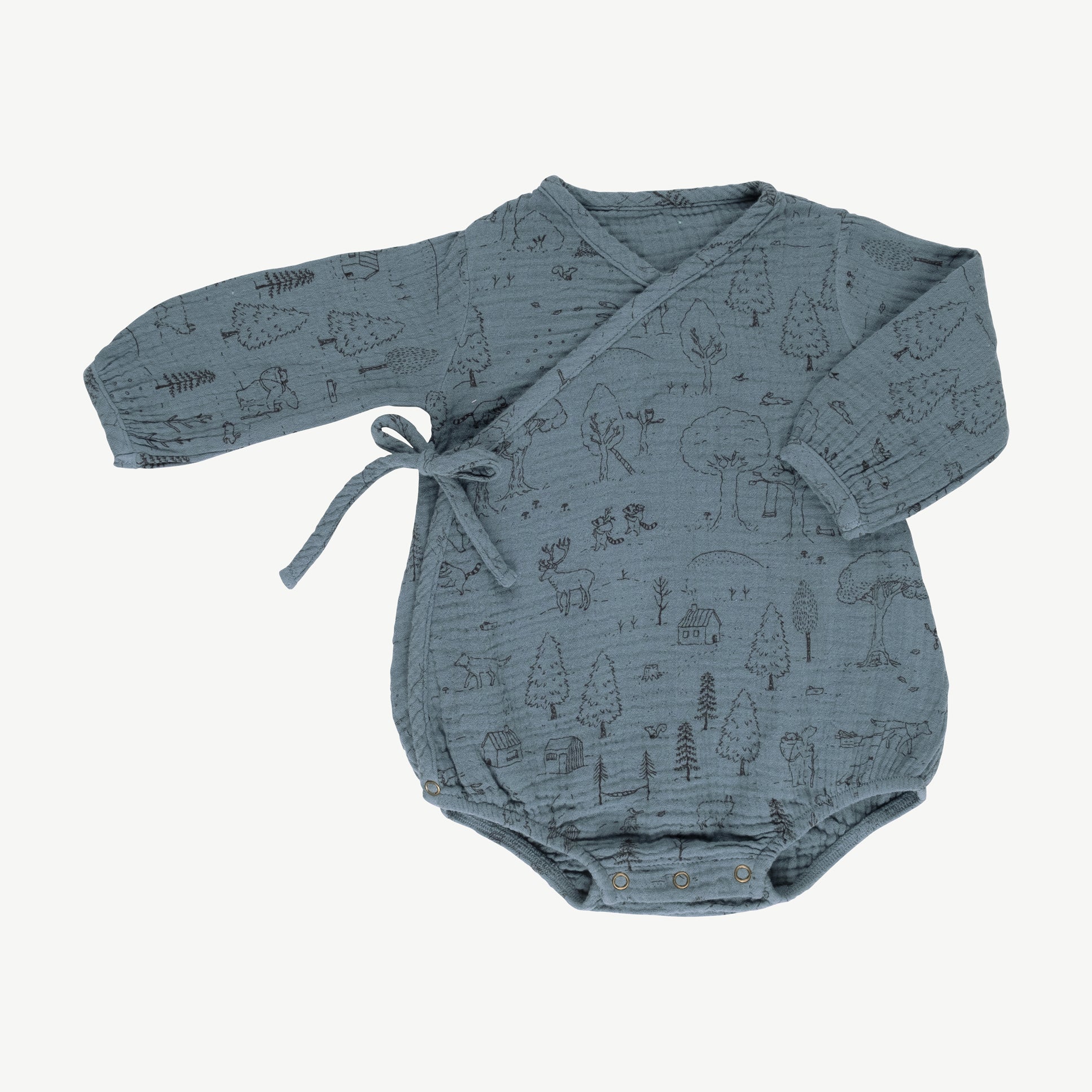 'the story' blue mirage kimono onesie
