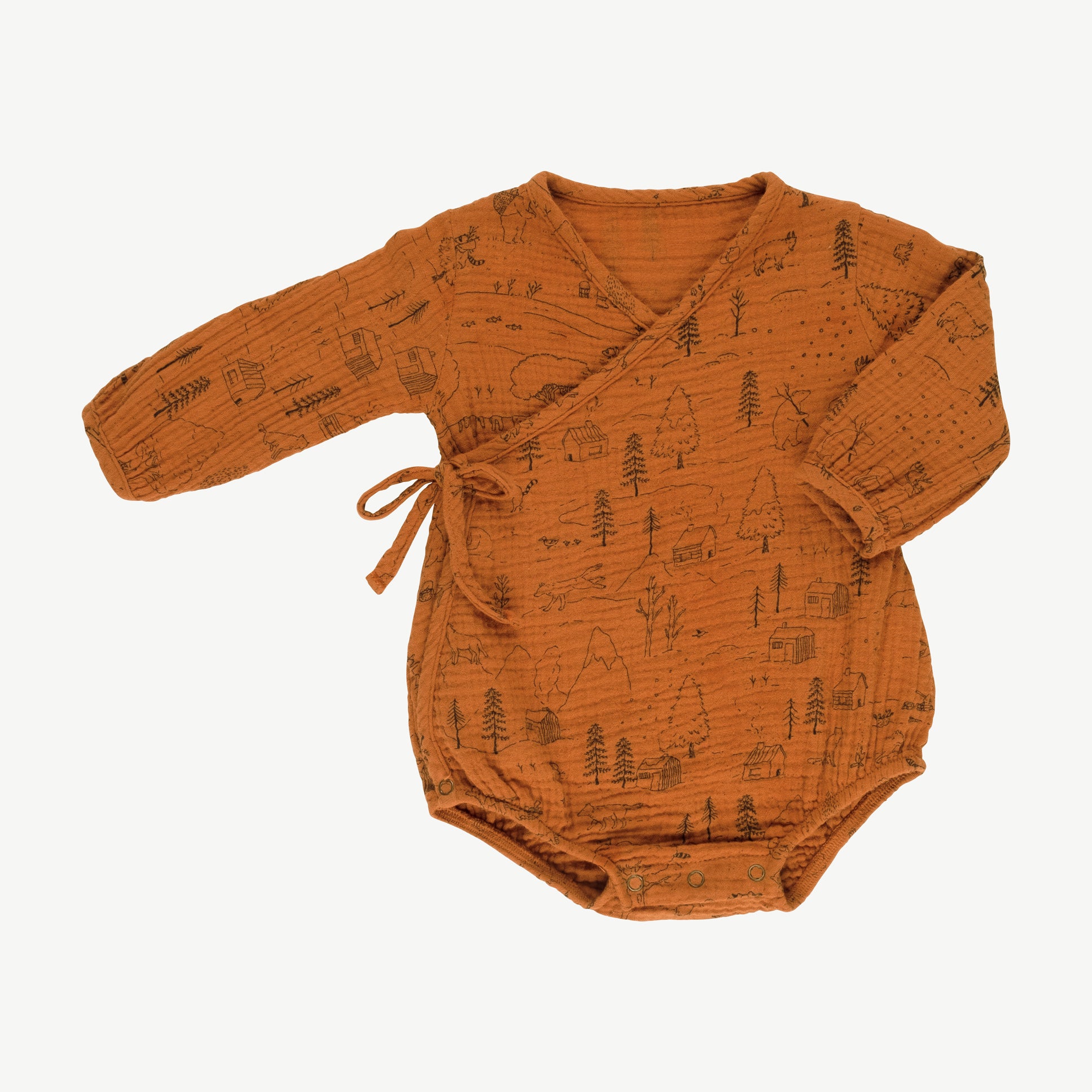 'the story' sugar almond kimono onesie