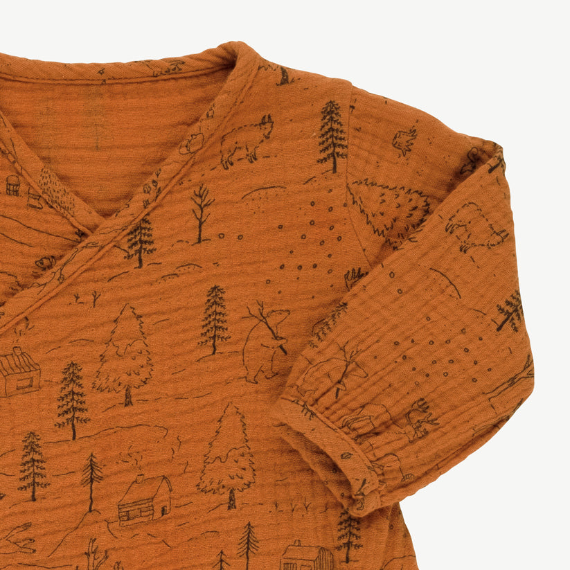 'the story' sugar almond kimono onesie
