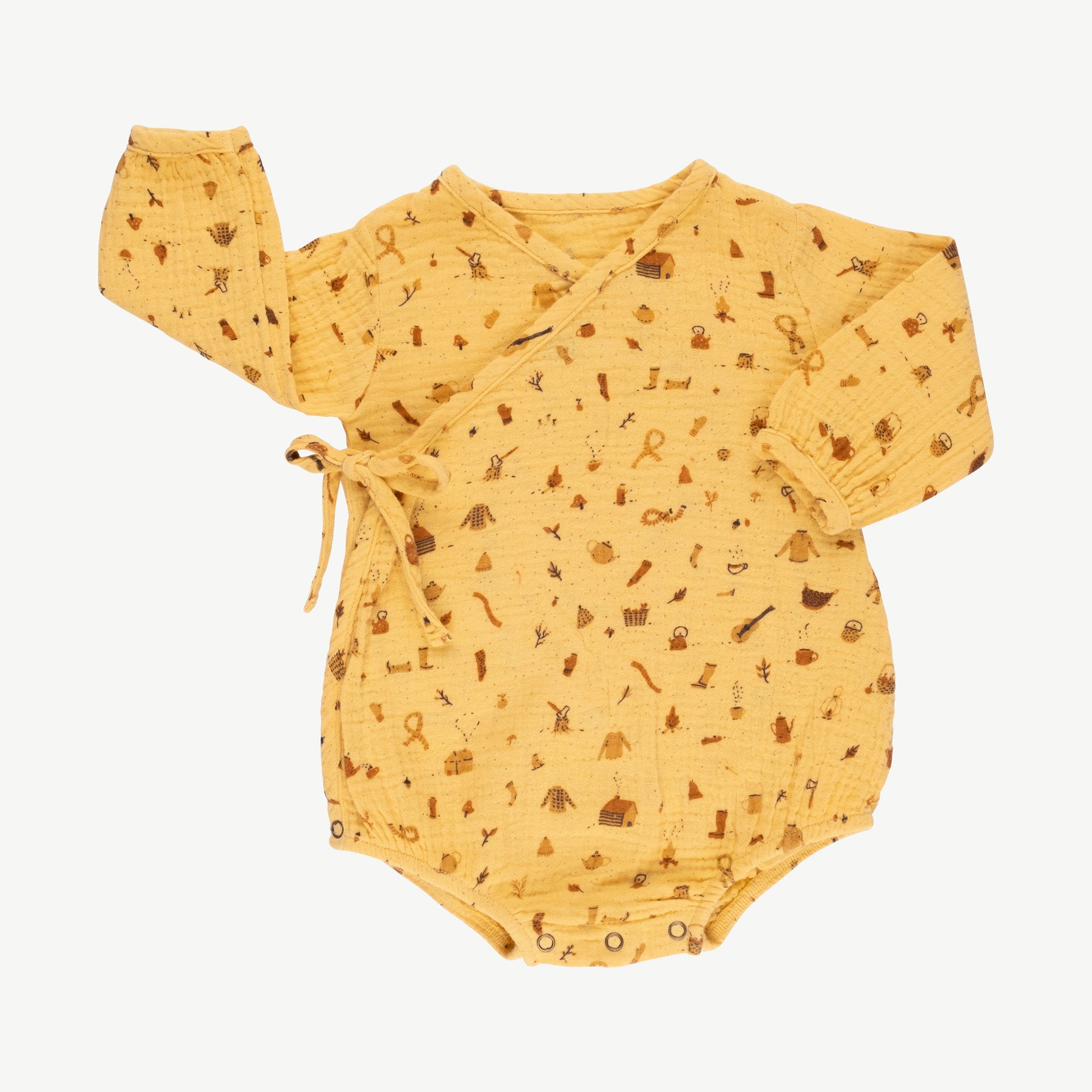 'winter essentials' cornsilk kimono onesie