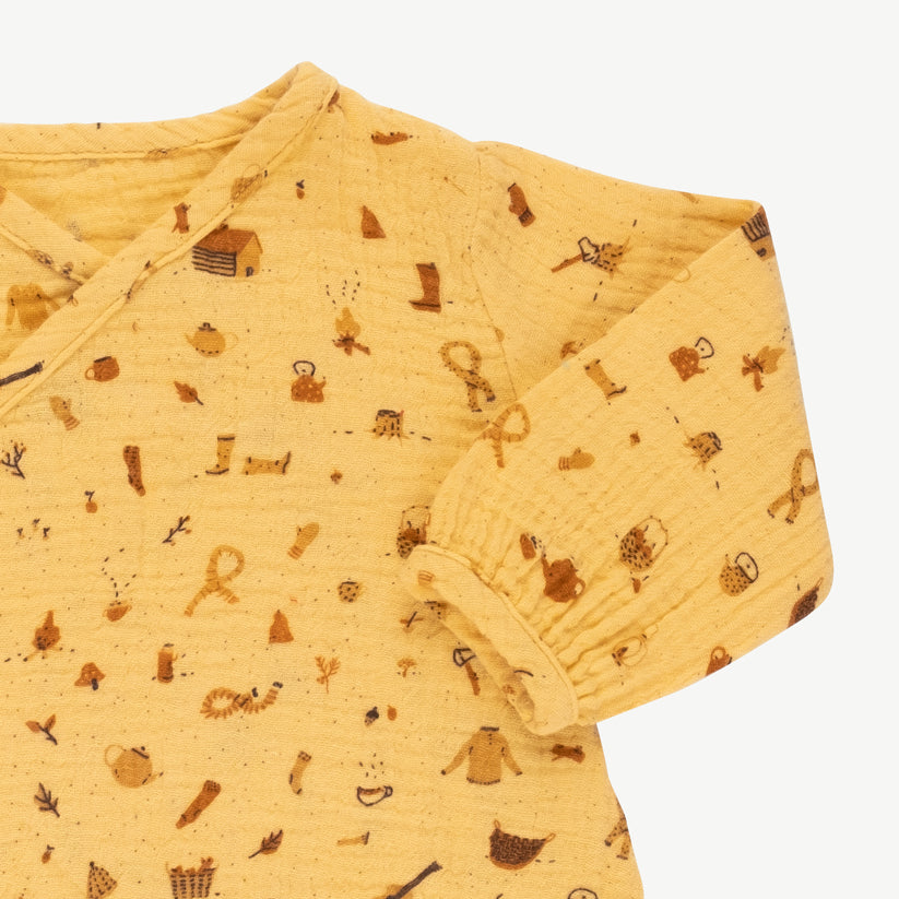 'winter essentials' cornsilk kimono onesie