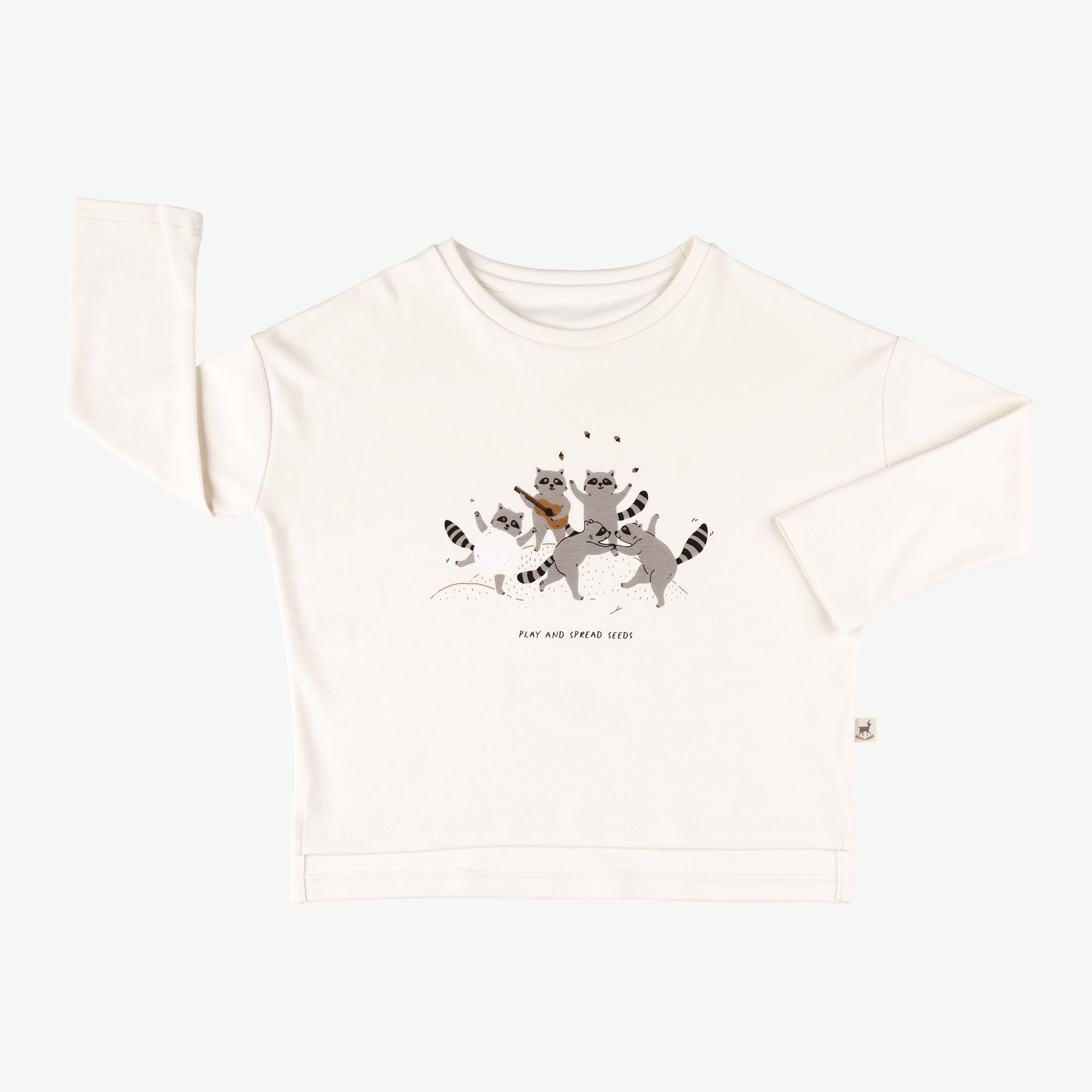 'play and spread seeds' sea salt oversized t-shirt