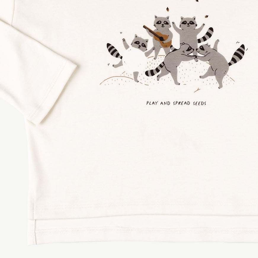 'play and spread seeds' sea salt oversized t-shirt
