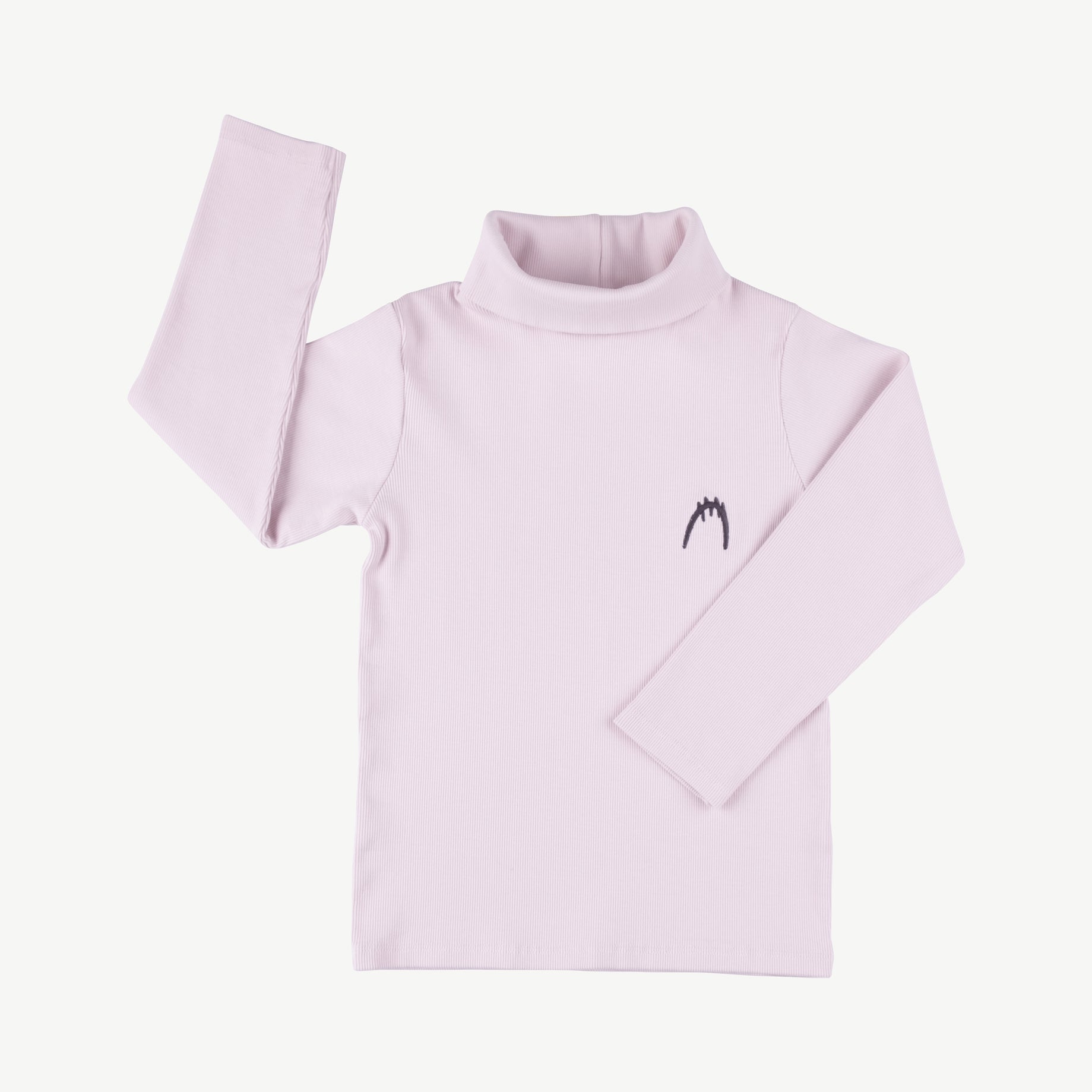 'tiny paw' orchid ice ribbed turtleneck top