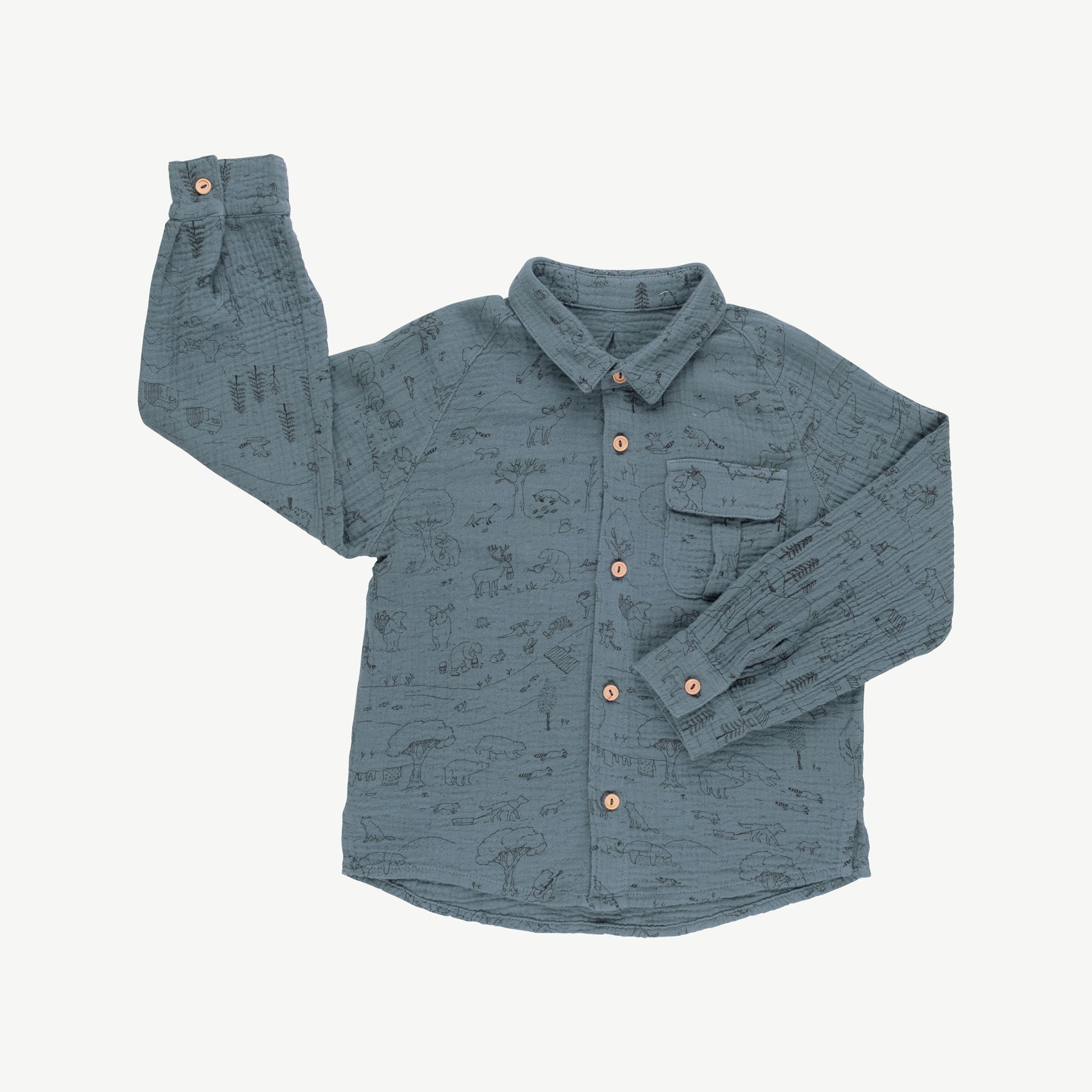 'the story' blue mirage oversized shirt