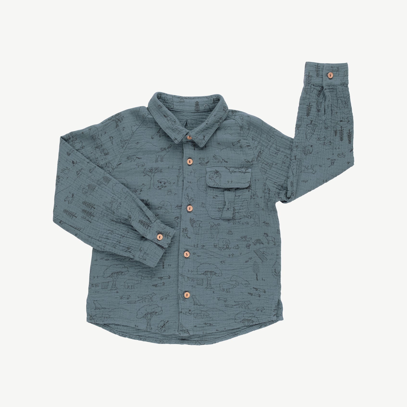 'the story' blue mirage oversized shirt