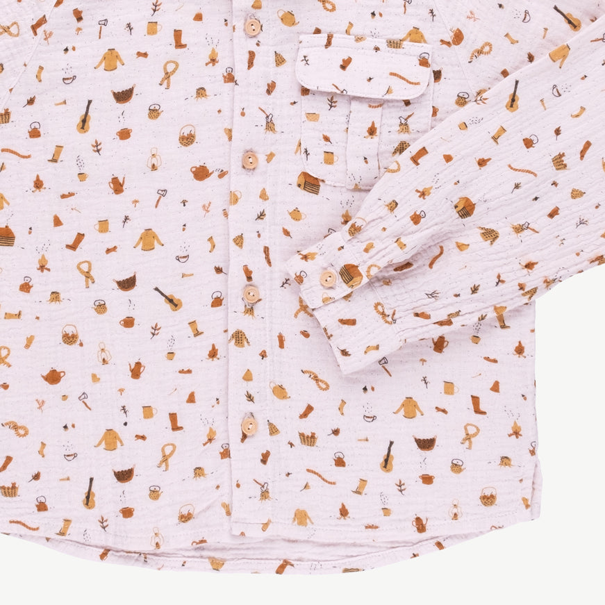 'winter essentials' orchid ice oversized shirt