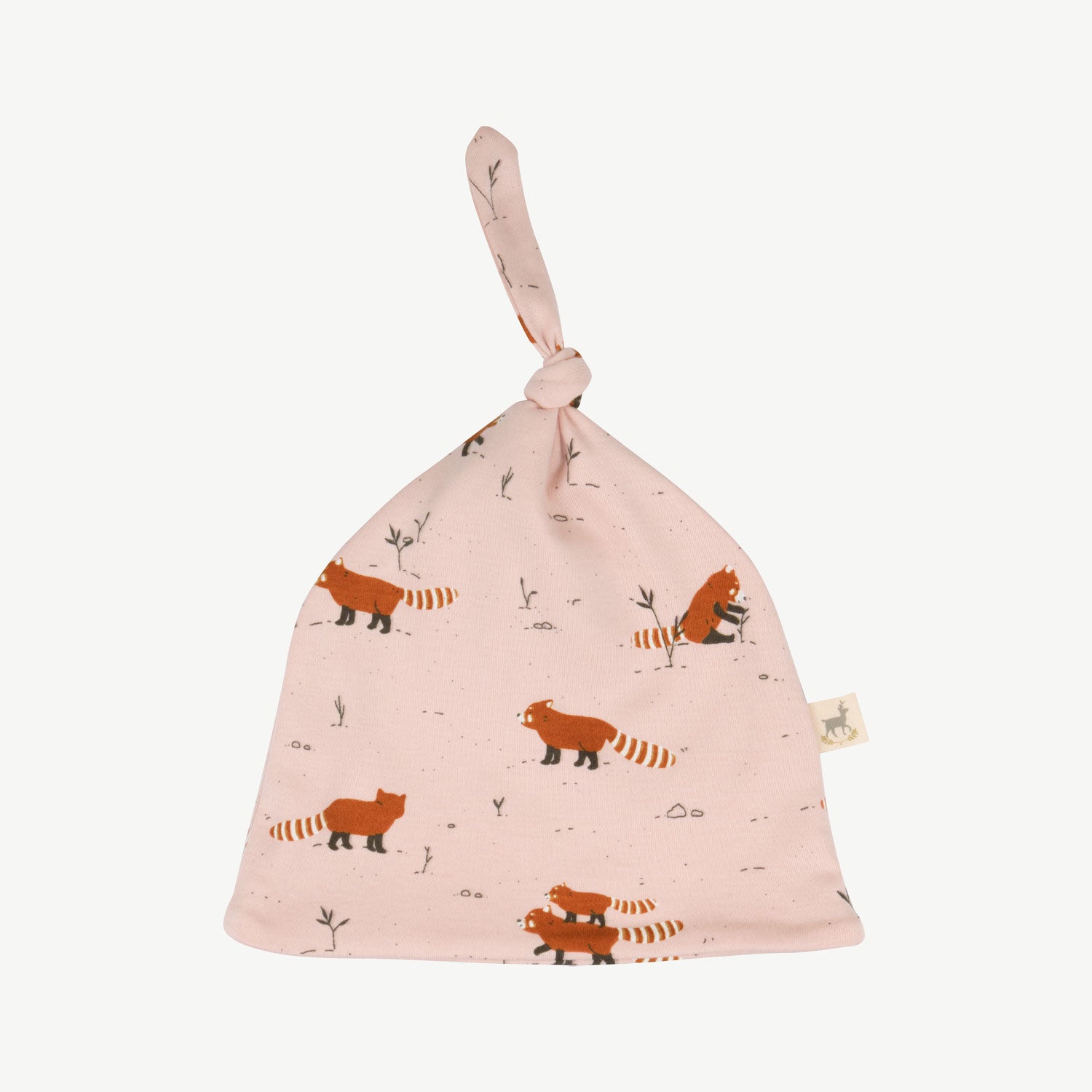 'joyfull panda' peach whip beanie