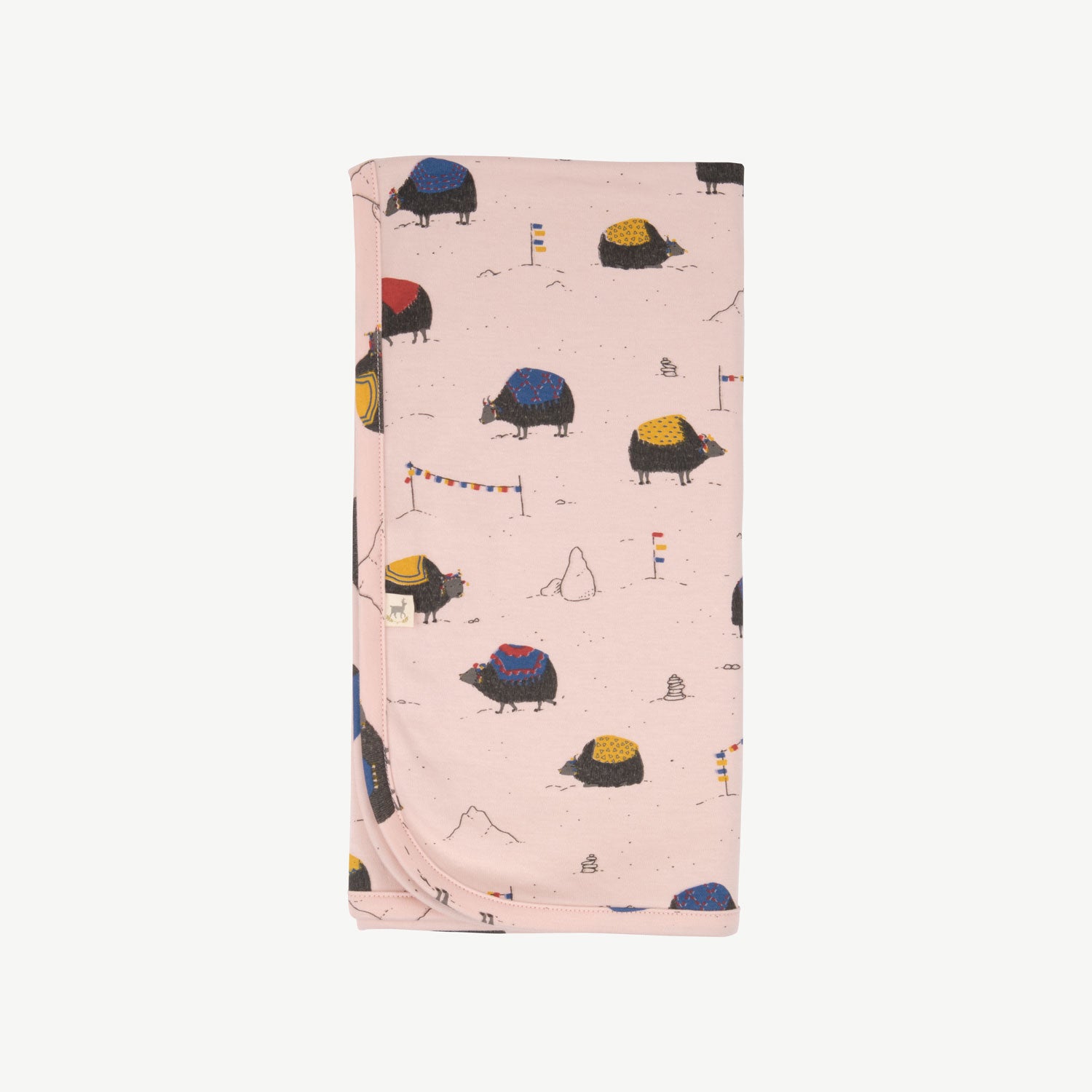 'yak's journey' peach whip double sided blanket
