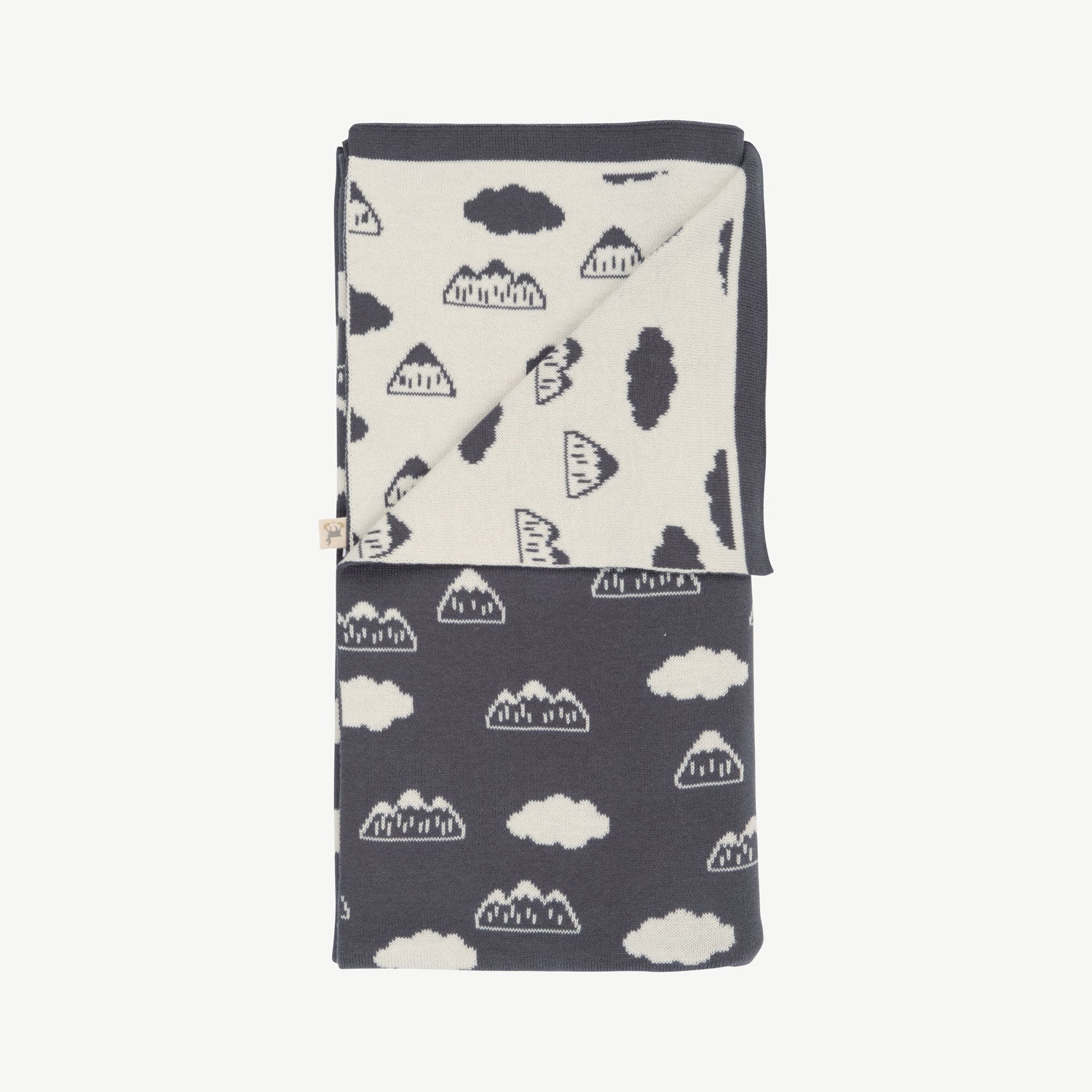 'mountain's view' charcoal gray knit blanket