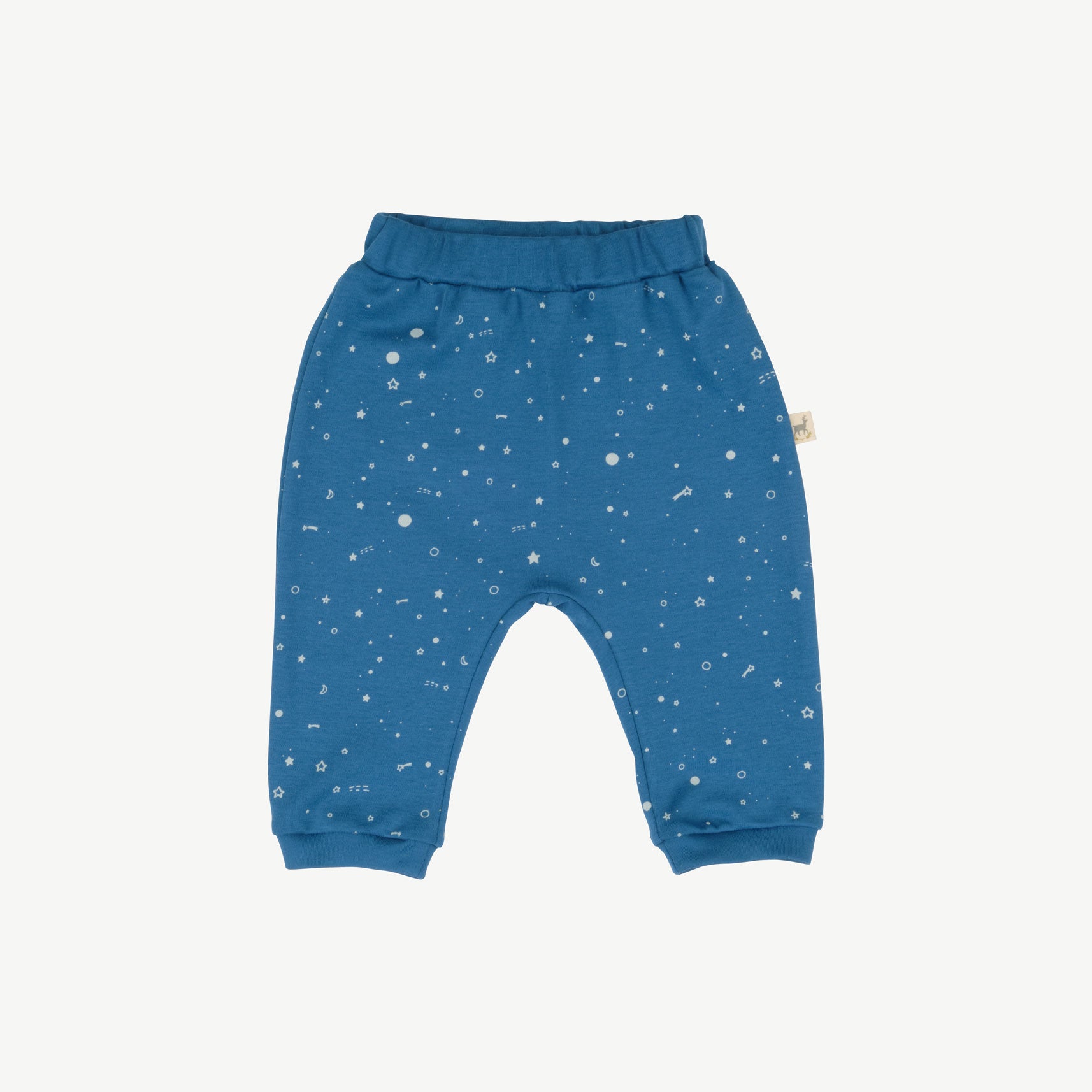 'close to the stars' dark blue baggy pants