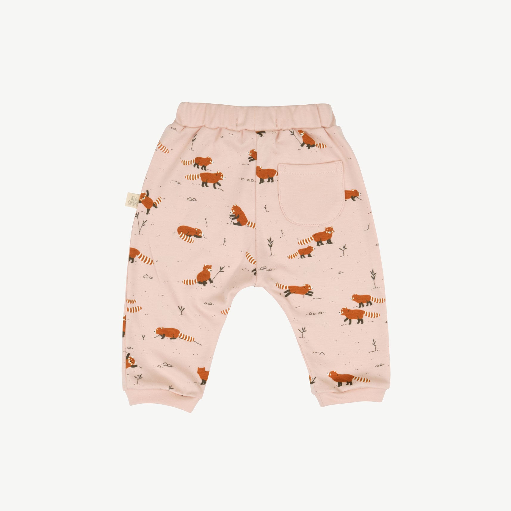 'joyfull panda' peach whip baggy pants